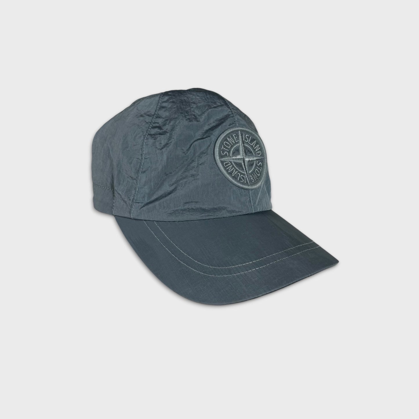 Stone Island Blue Nylon Metal Cap L