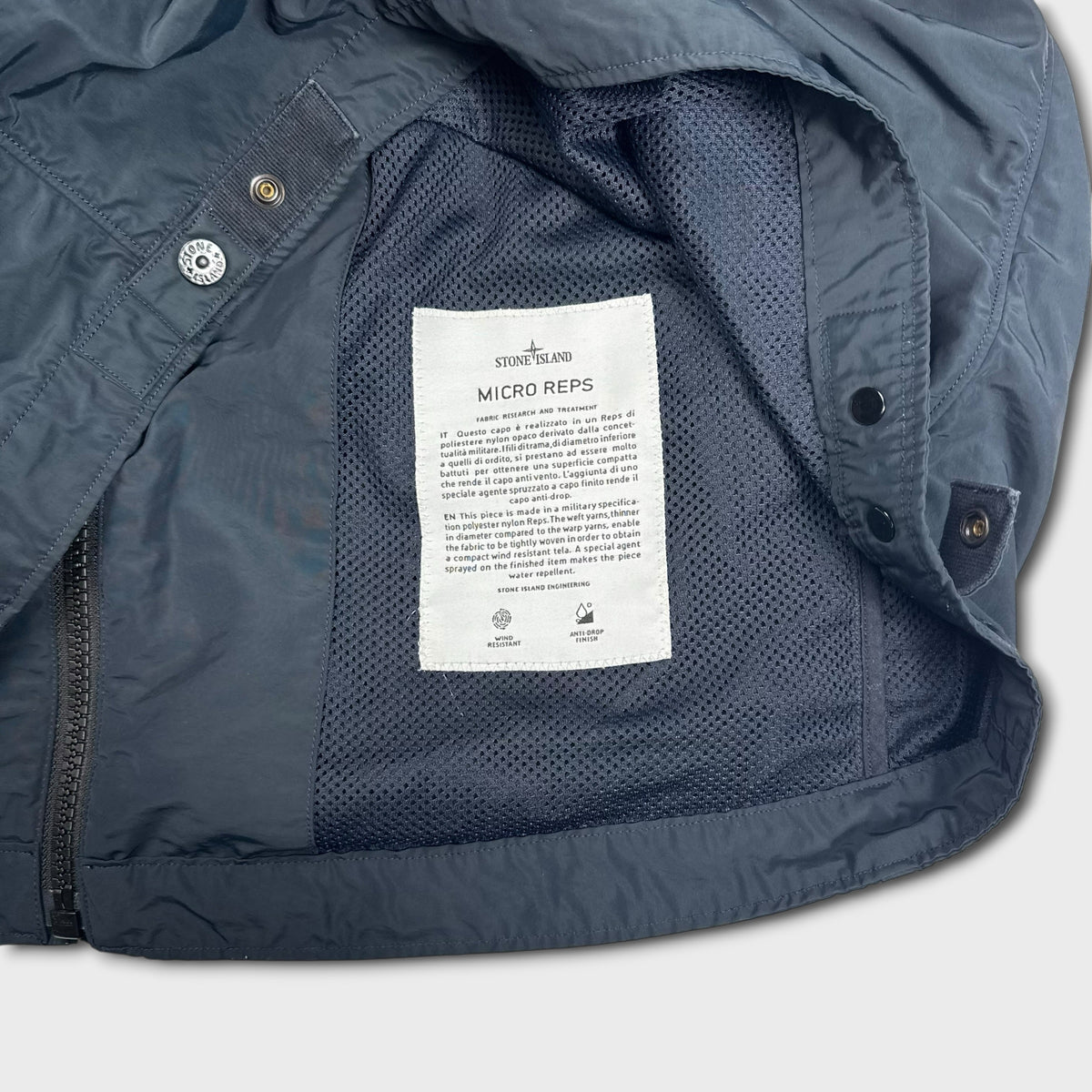 Stone Island Navy Micro Reps Weatherproof Jacket XXL