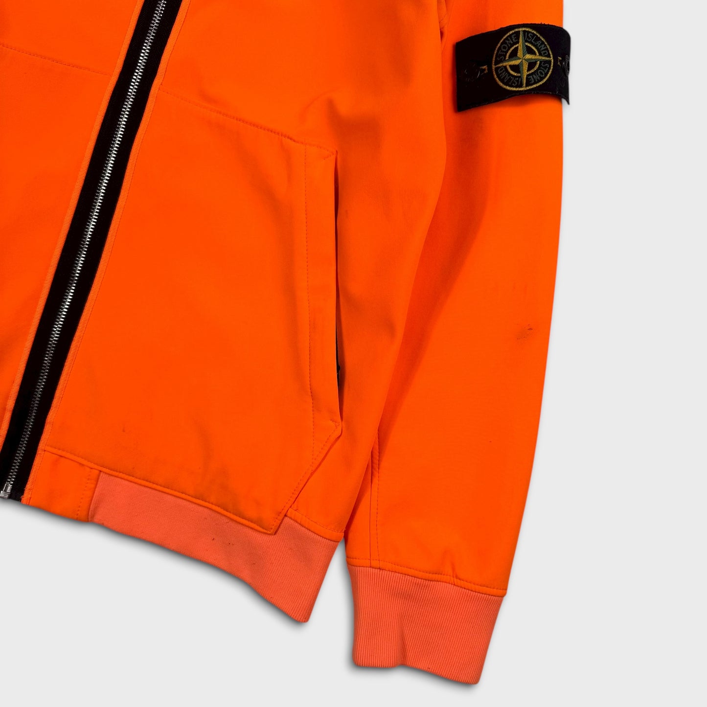 Stone Island Fluro Orange Soft Shell Jacket L
