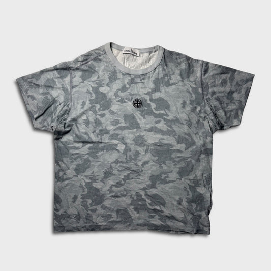 Stone Island Grey Camouflage T-Shirt L