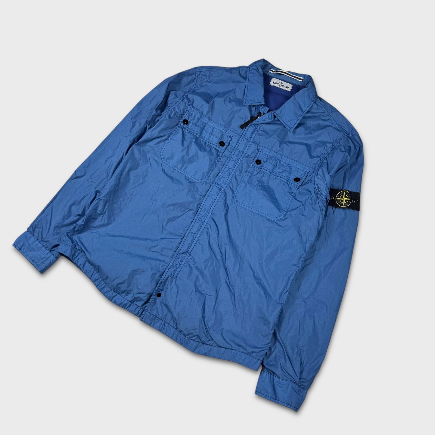 Stone Island Blue Tela Full Zip Overshirt XL