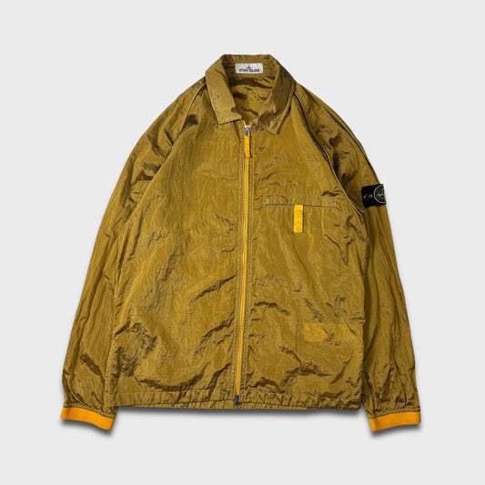 Stone Island Yellow Nylon Metal Overshirt Jacket L