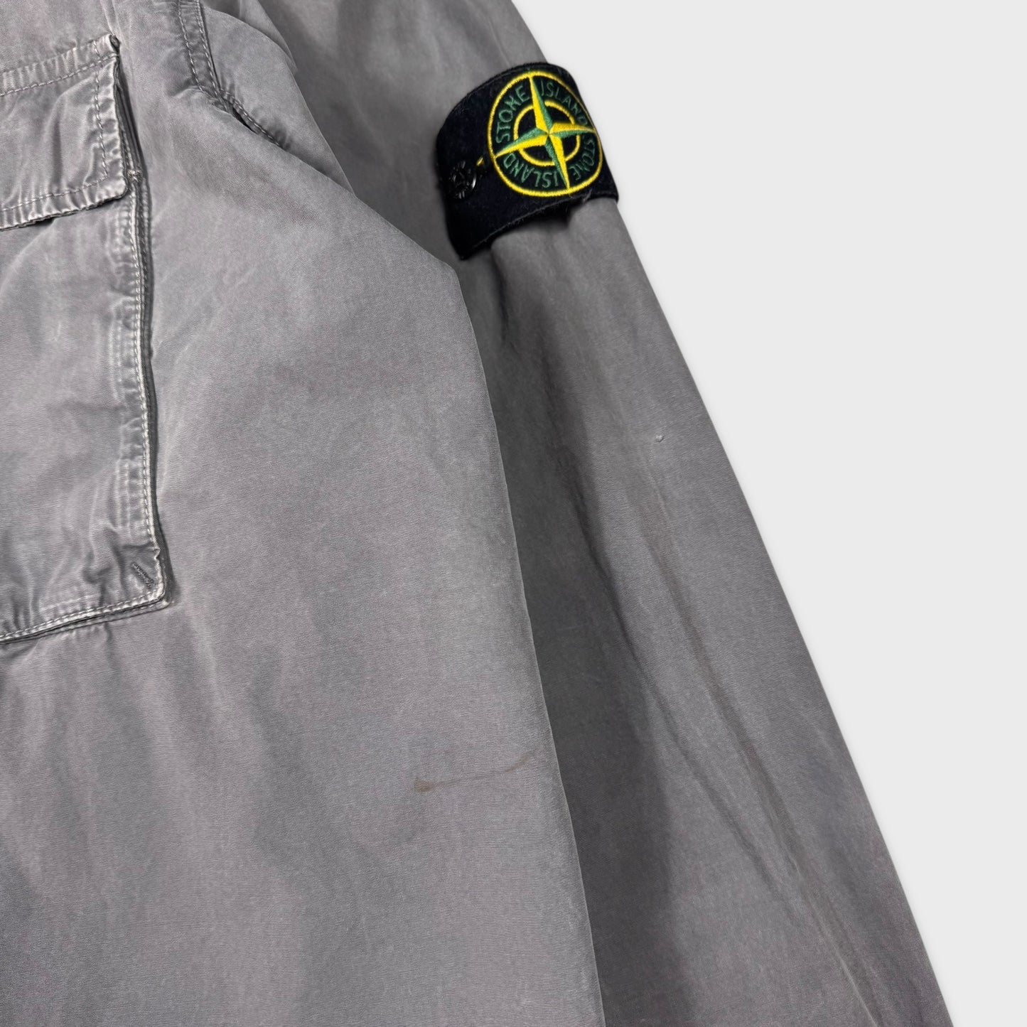 Stone Island Grey Full Zip Overshirt XXL