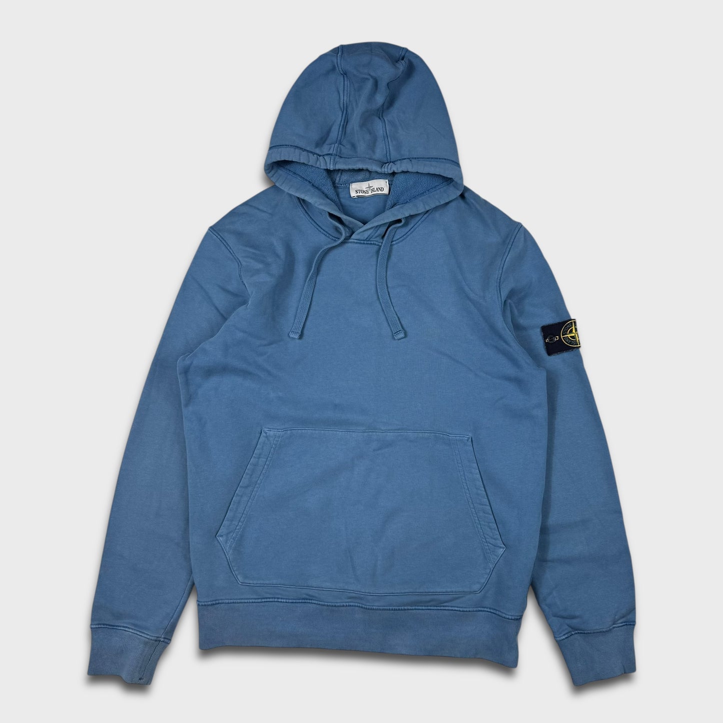 Stone Island Blue Pullover Hoodie L