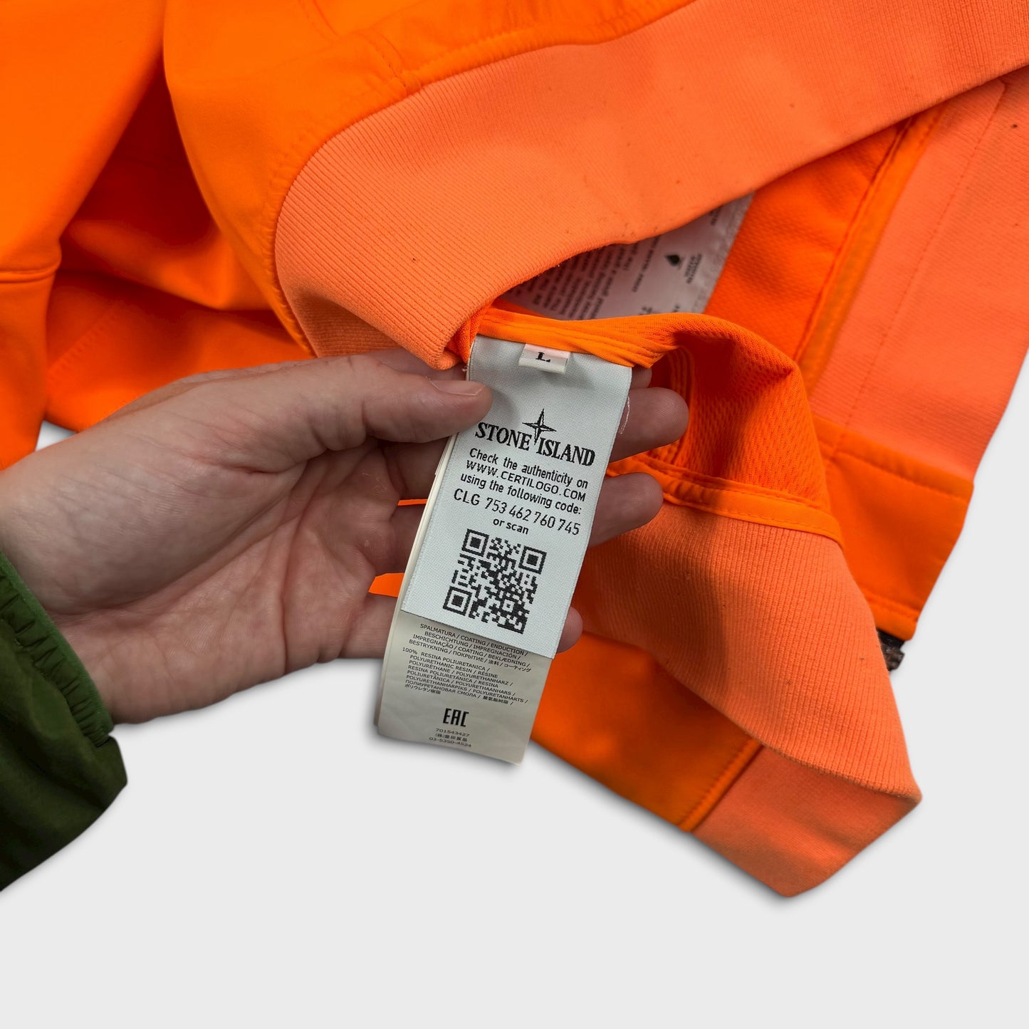 Stone Island Fluro Orange Soft Shell Jacket L
