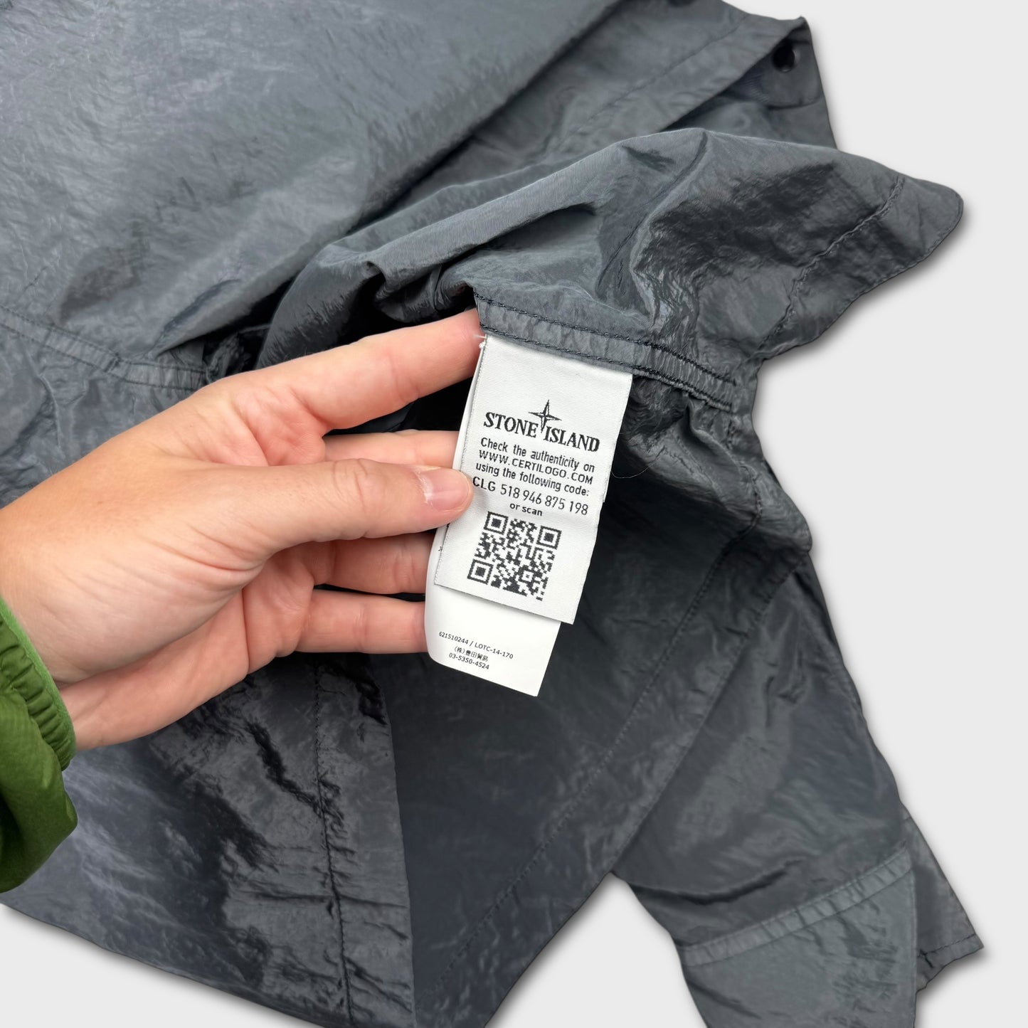 Stone Island Charcoal Nylon Metal Overshirt XXL