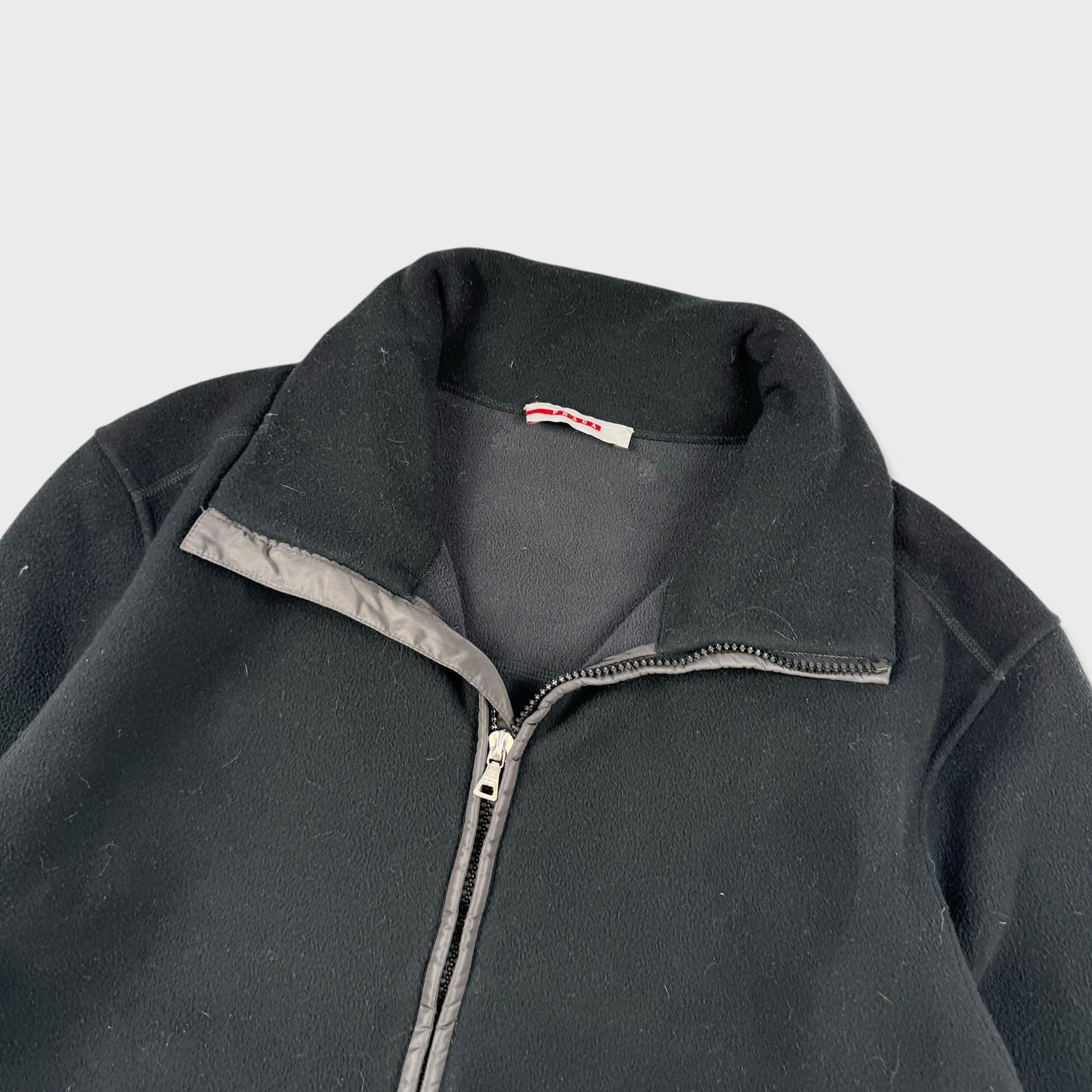 Prada Sport Black Zip Fleece Jacket M/L