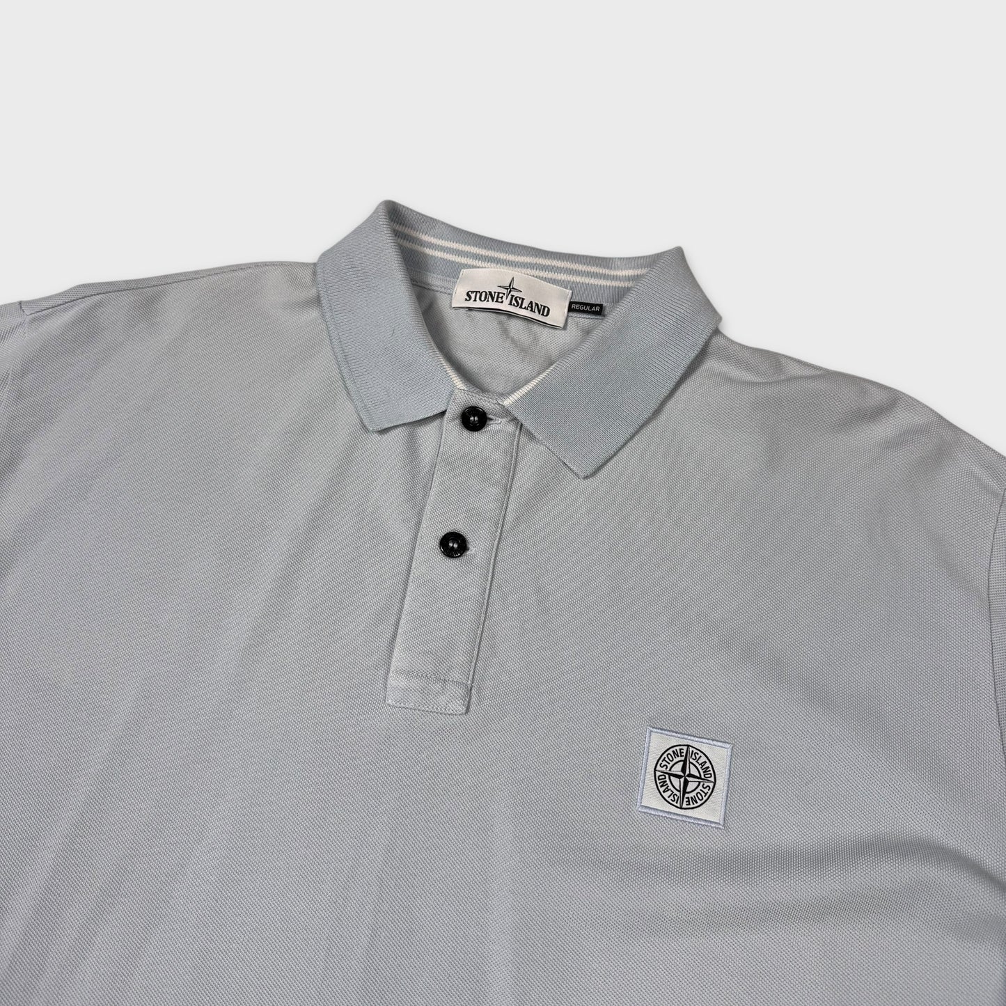 Stone Island Sky Blue Longsleeve Polo Shirt 3XL