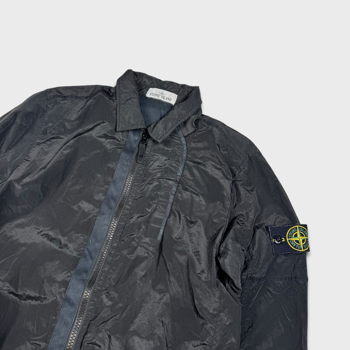 Stone Island Black Nylon Metal Overshirt S