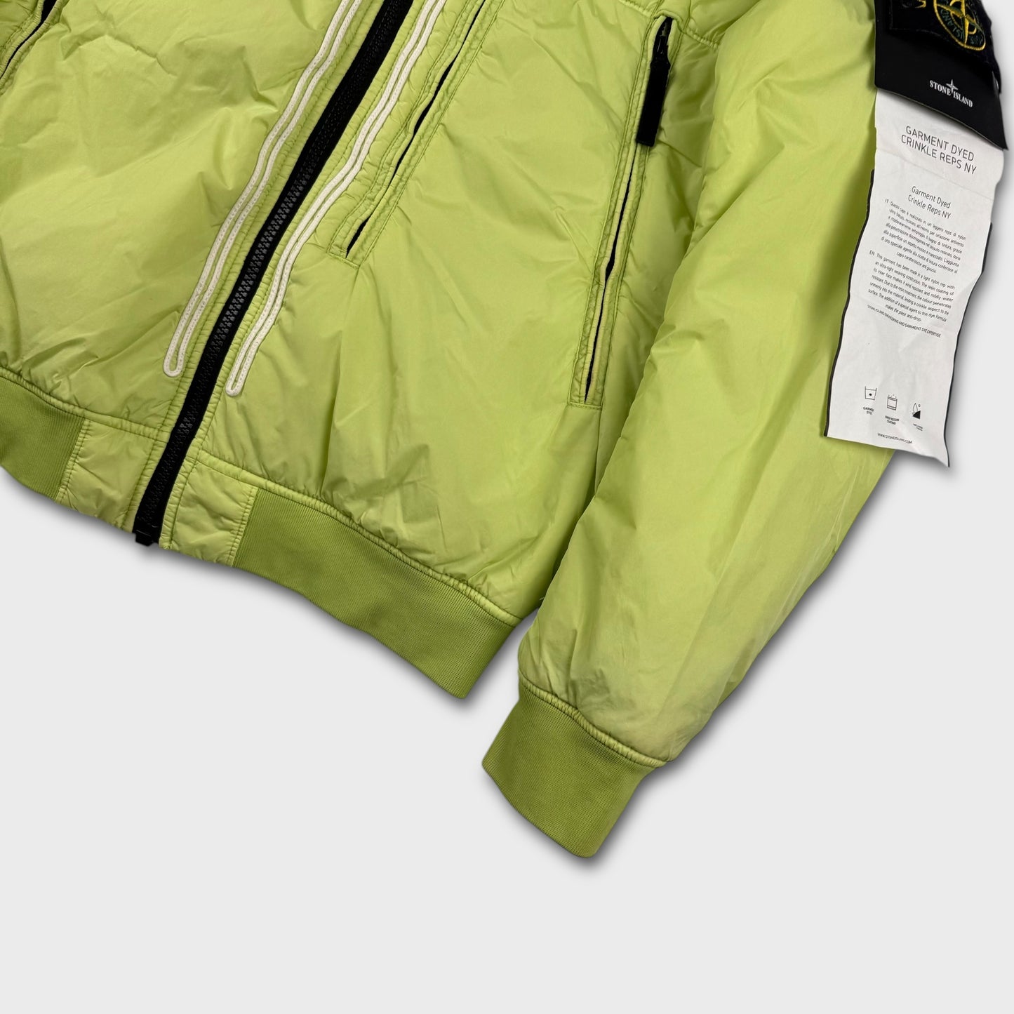 Stone Island Lime Garment Dyed Crinkle Reps NY Jacket BNWT L