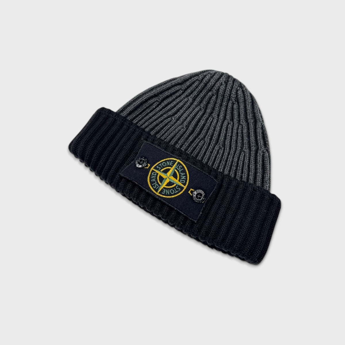 Stone Island Two-Tone Badge Beanie OS