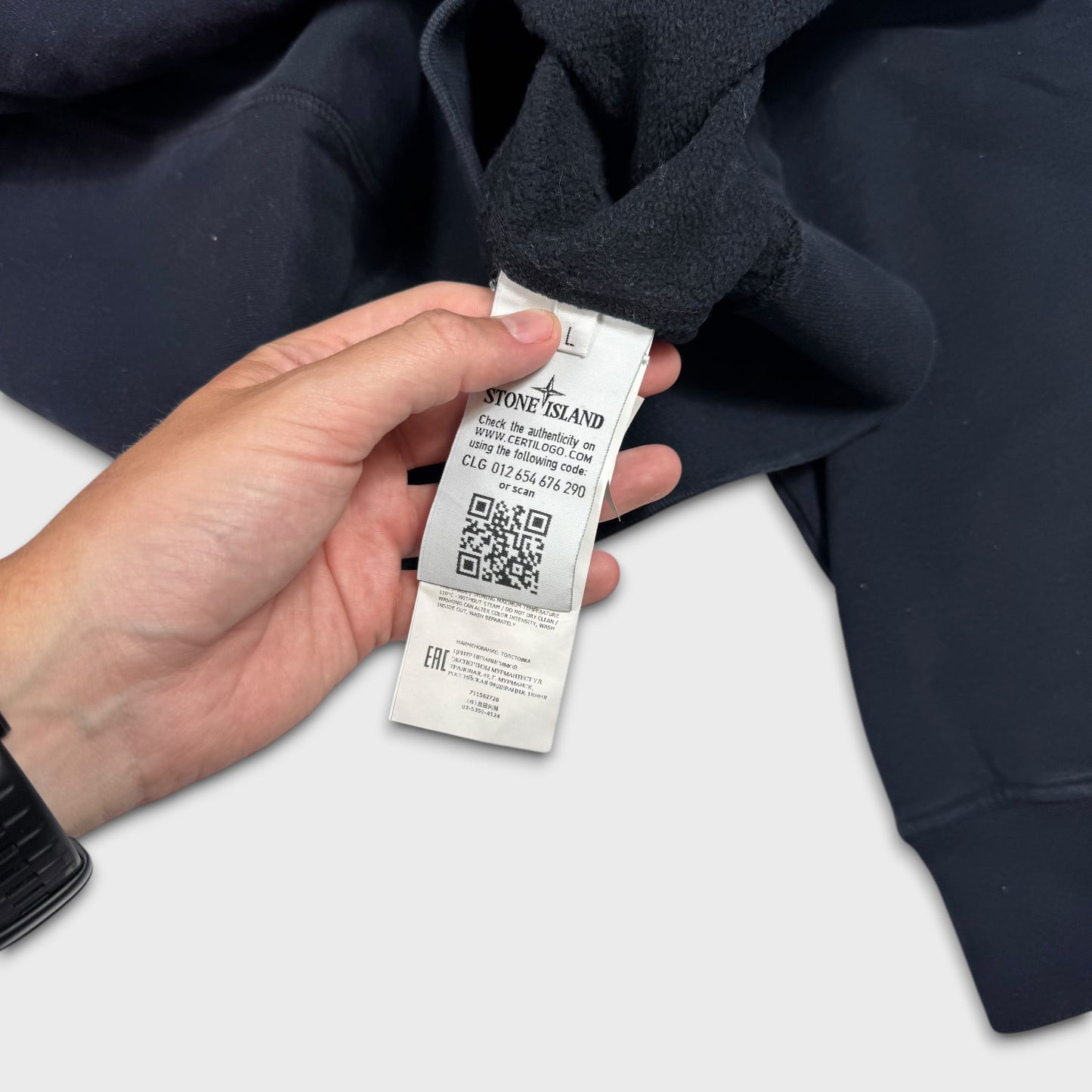 Stone Island Navy Crewneck Sweatshirt L