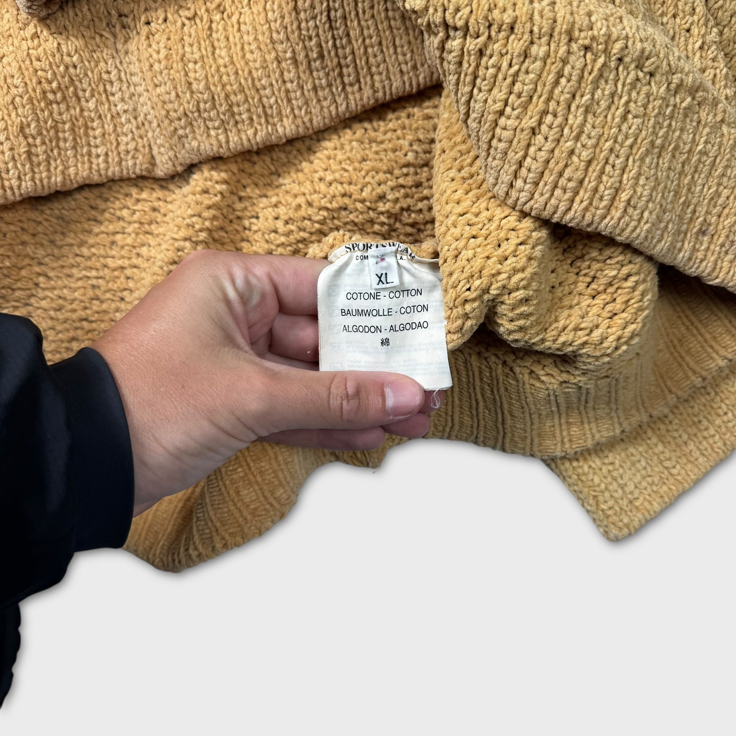 Stone Island AW1997 Green Edge Chunky Knit XL