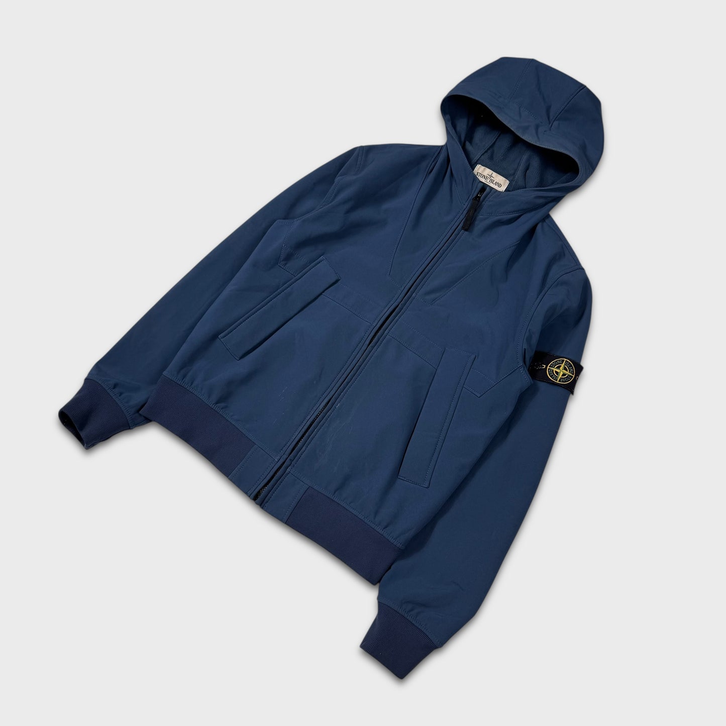 Stone Island Blue Soft Shell-R Jacket L
