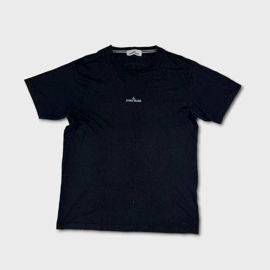 Stone Island Black Graphic T-Shirt L