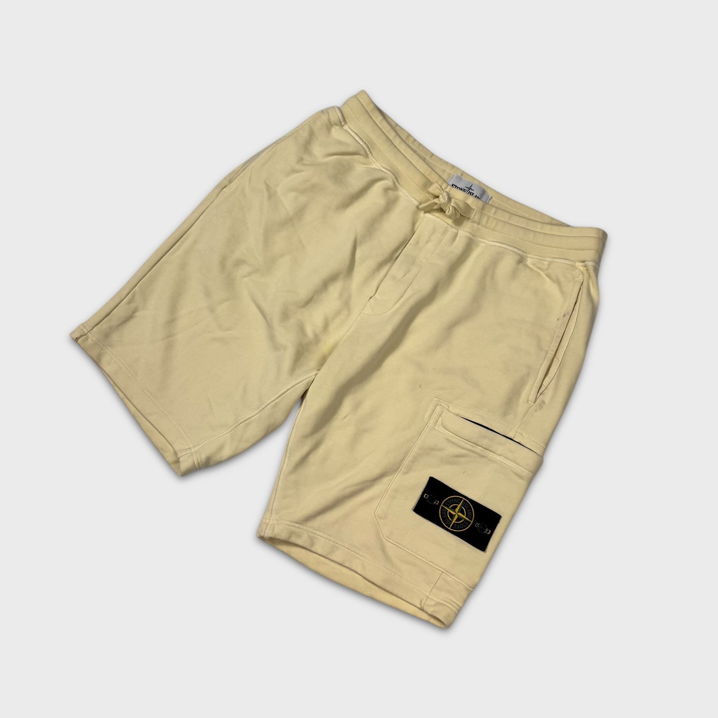 Stone Island Yellow Cotton Shorts M