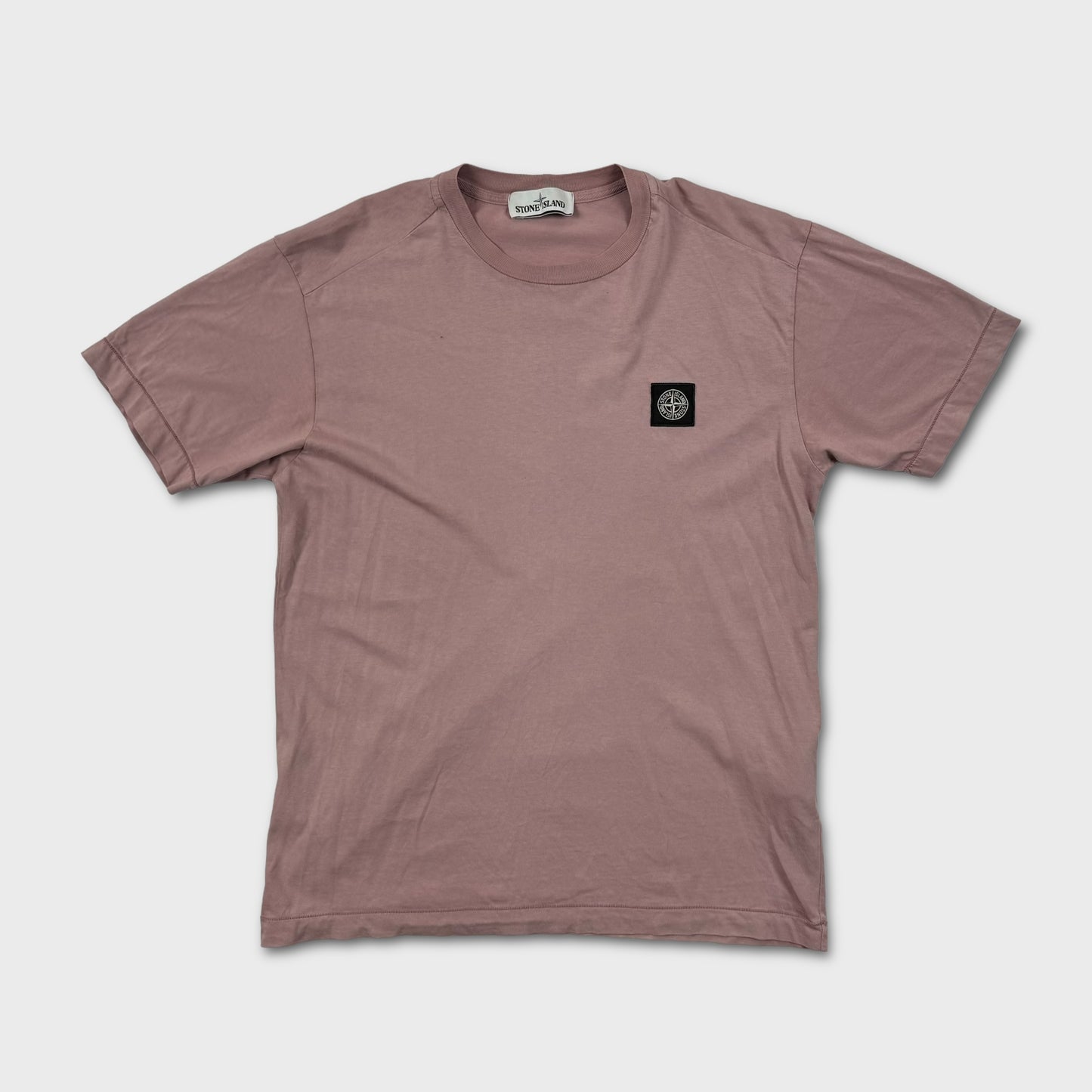 Stone Island Pink Compass Logo T-Shirt M