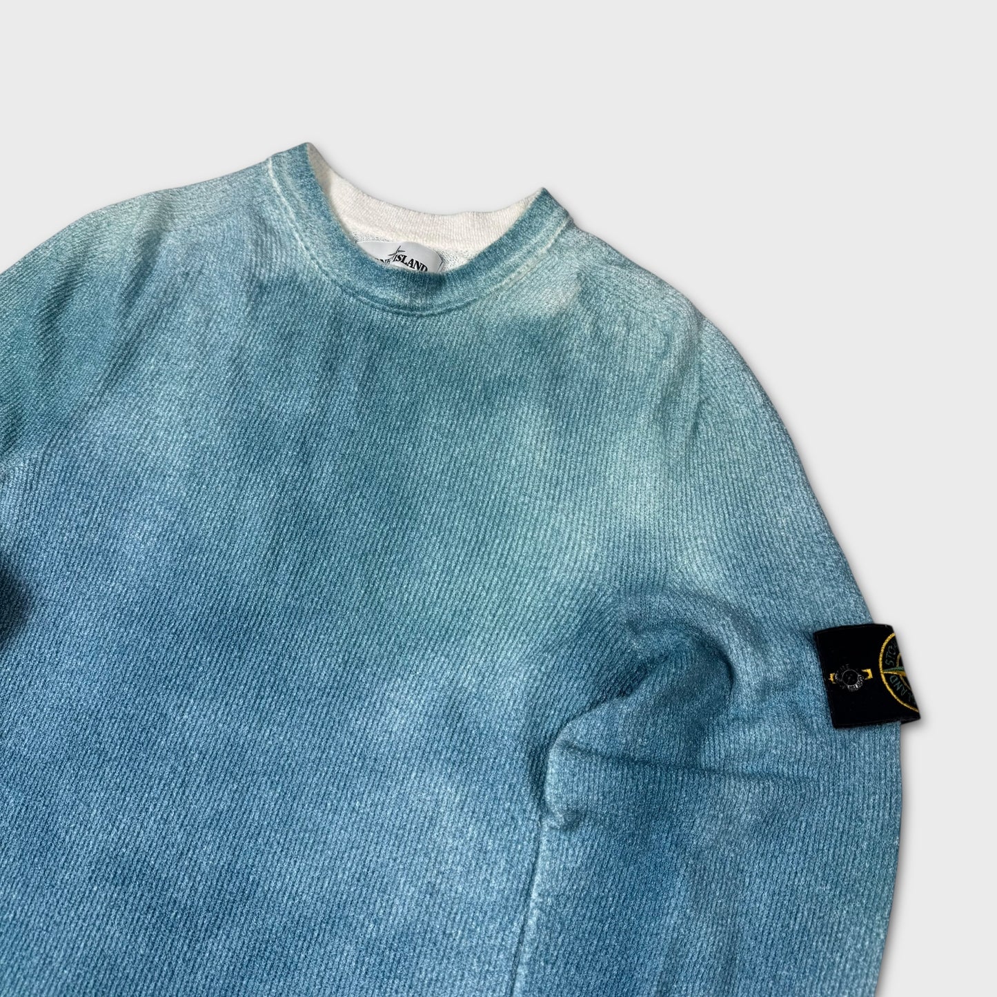 Stone Island Hand Sprayed Blue Knit M