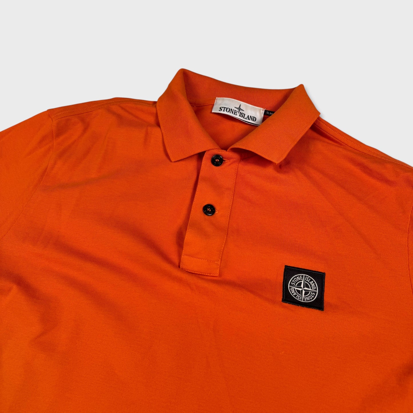 Stone Island Orange Polo Shirt L