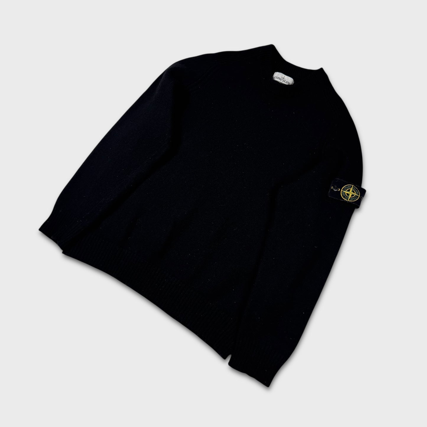 Stone Island Black Knit Jumper L