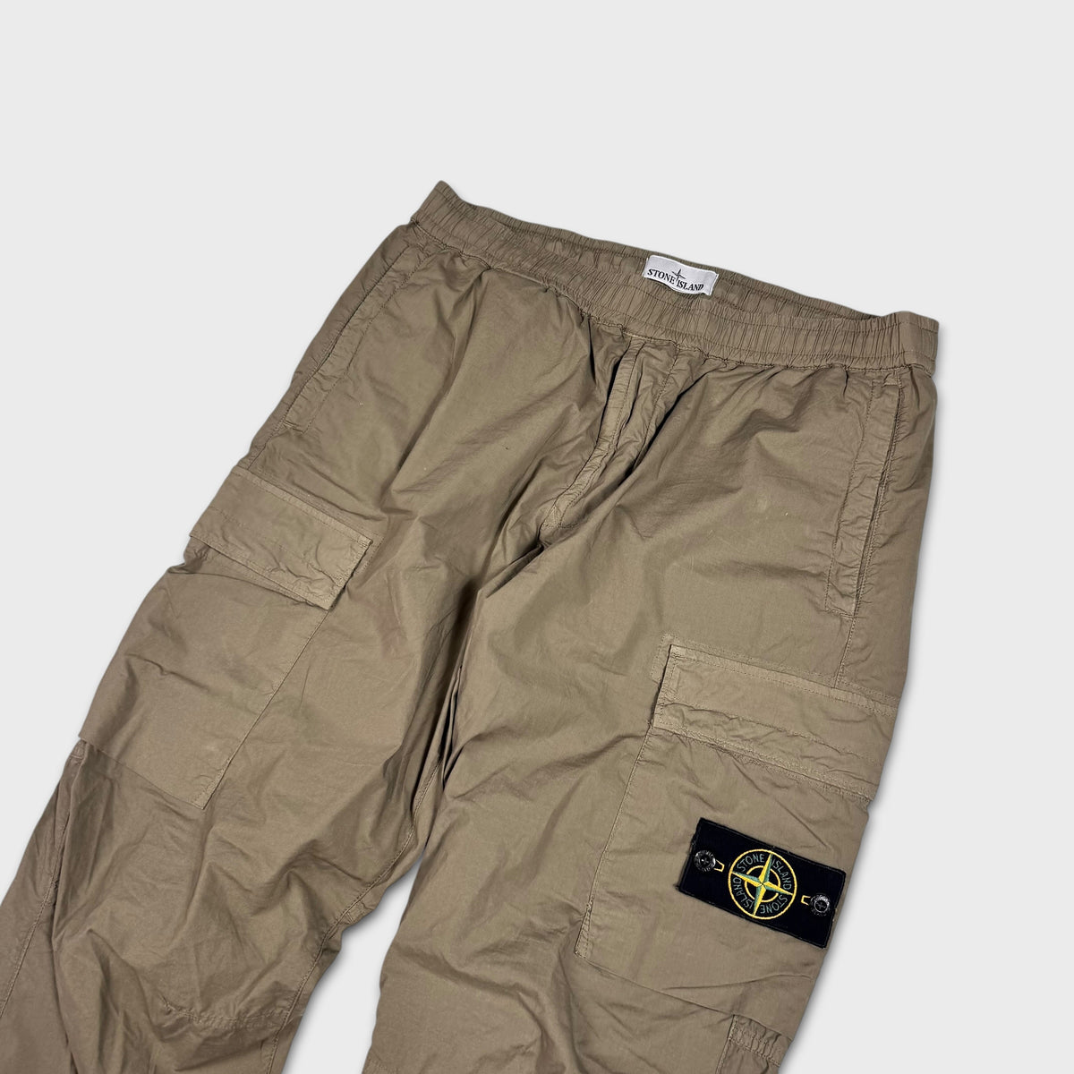 Stone Island Khaki Tela Cargo Pants W34