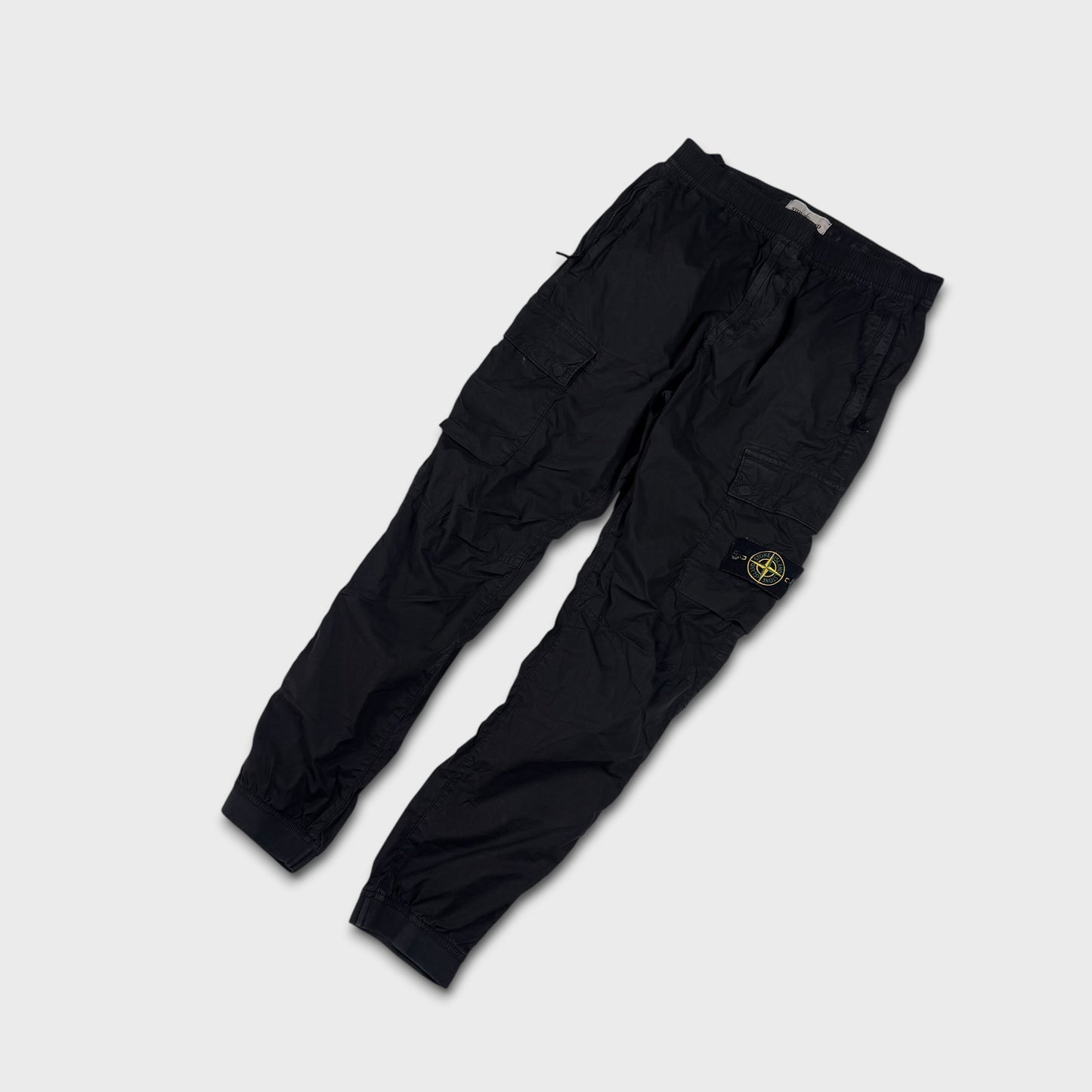 Stone Island Black Tela Cargo Pants W30