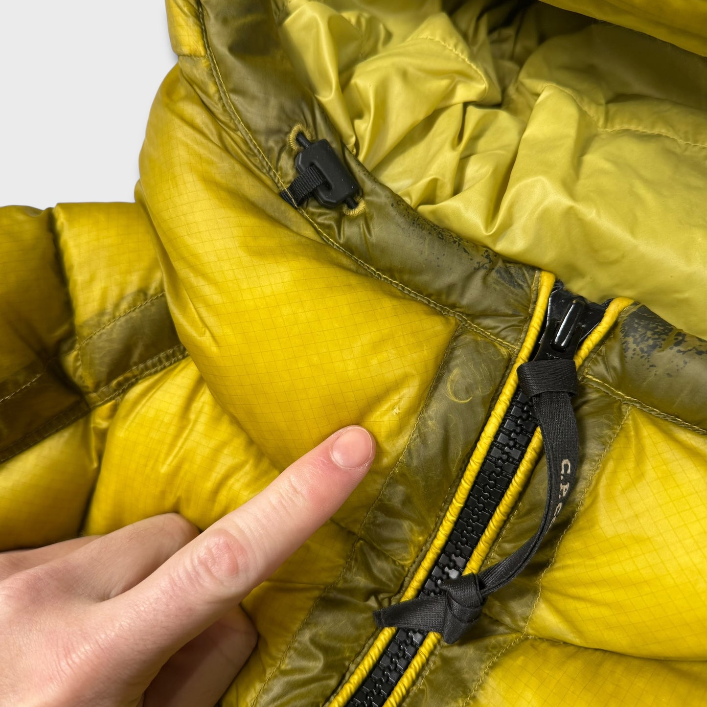 CP Company Yellow DD Shell Puffer Jacket M