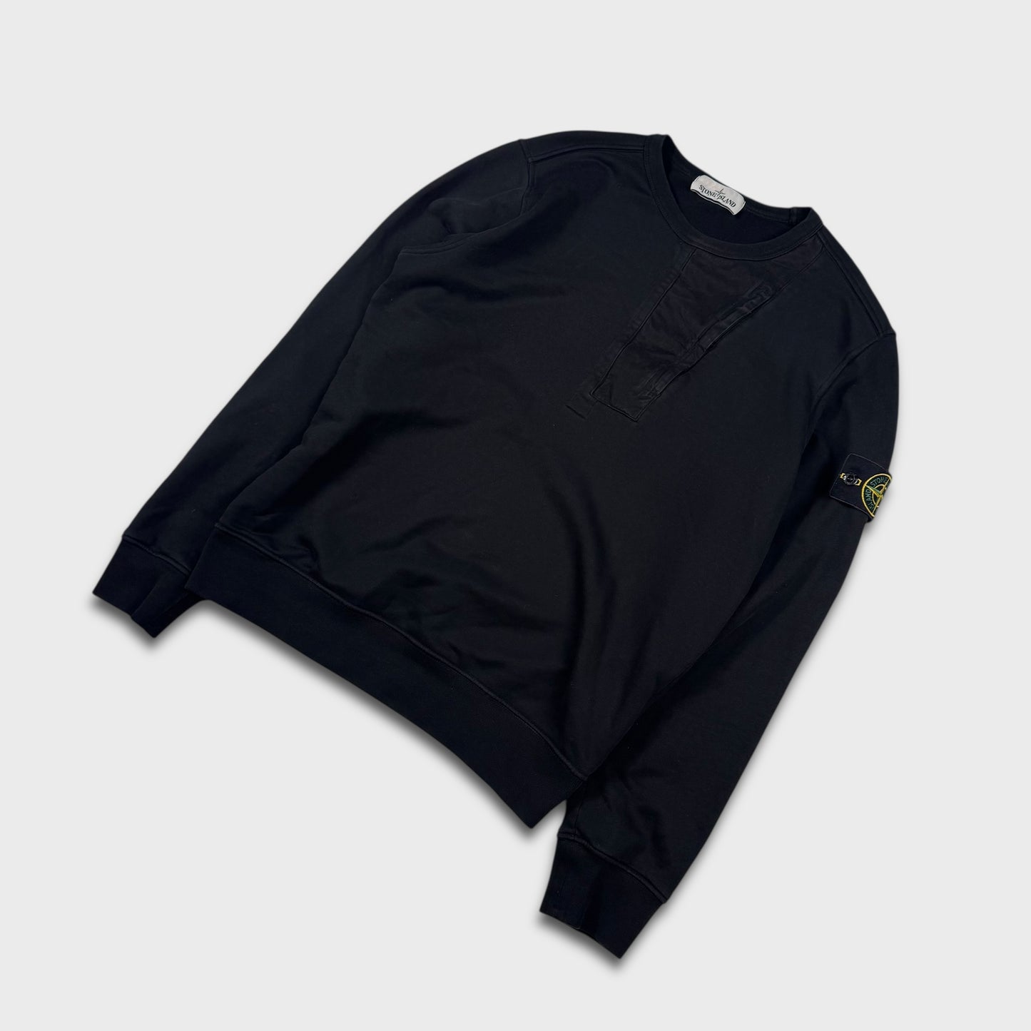 Stone Island Black Crewneck Sweatshirt M