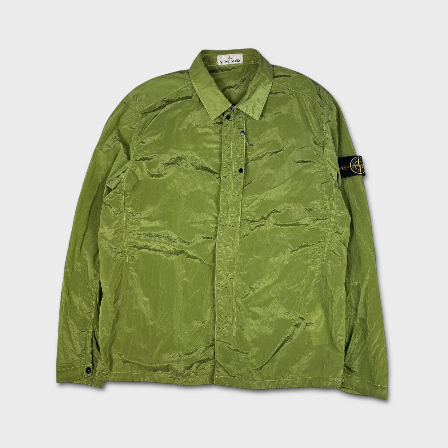 Stone Island Green Nylon Metal Overshirt XXL