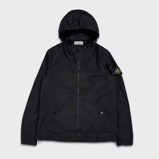 Stone Island Black Supima Cotton Hooded Jacket M