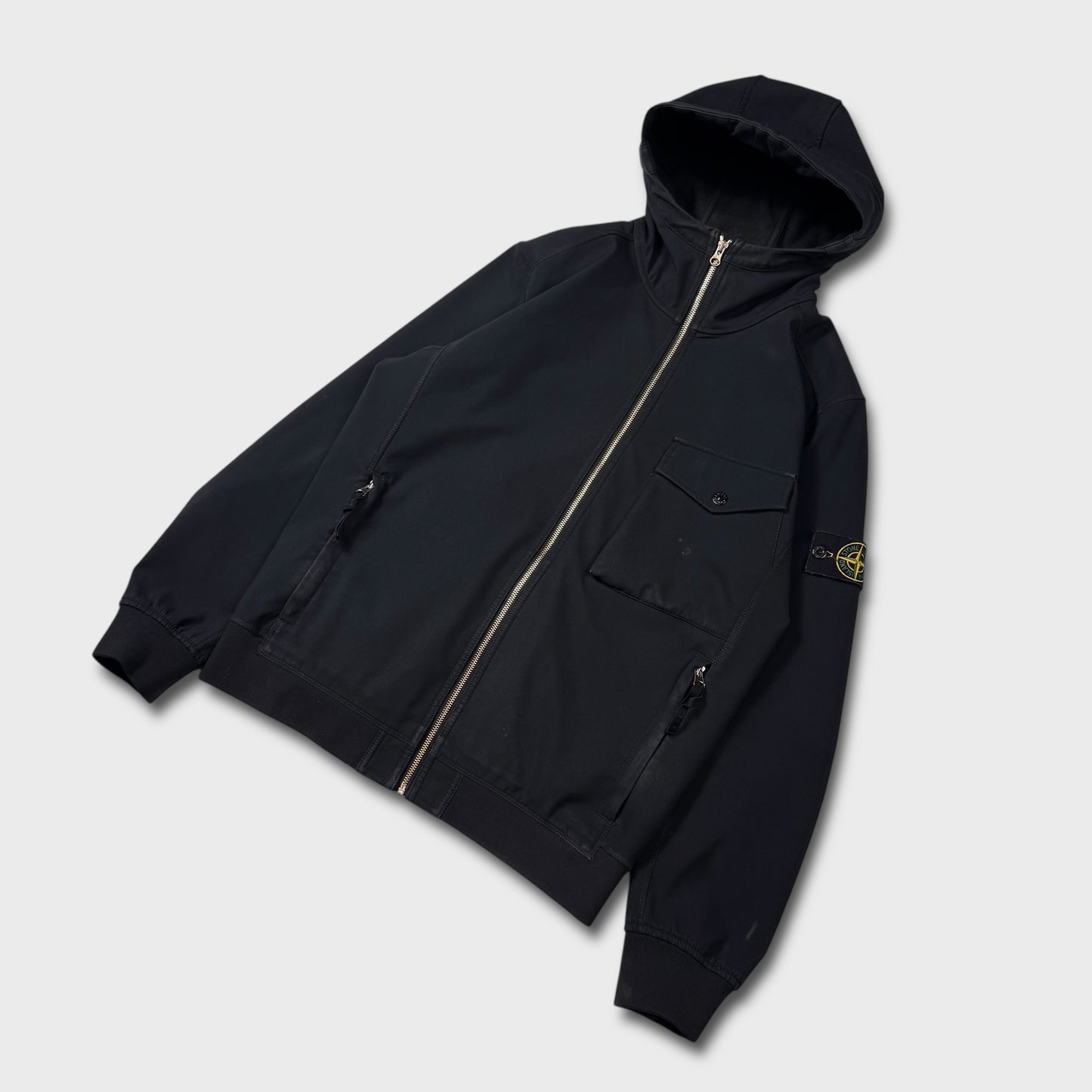 Stone Island Black Soft Shell Jacket L