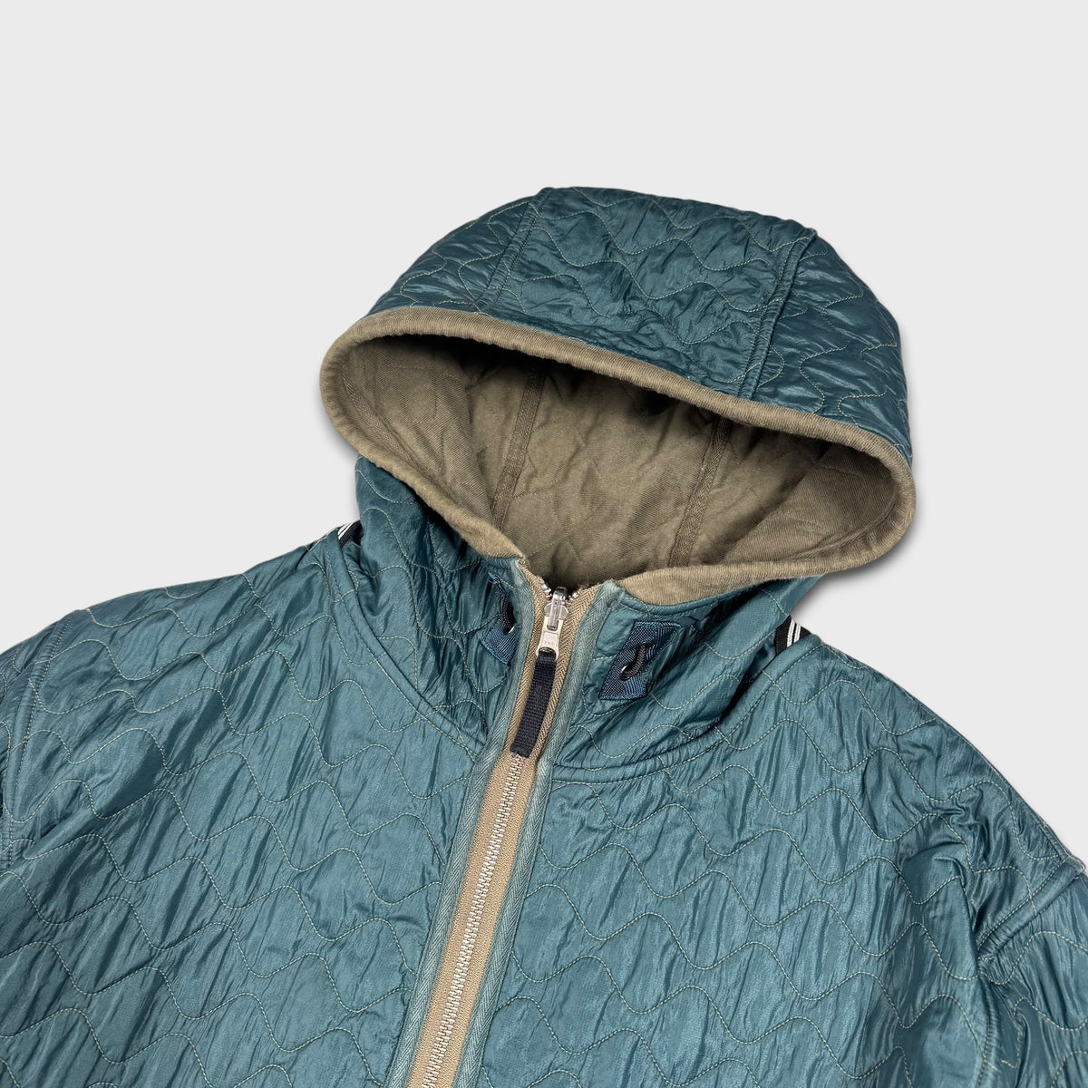 Stone Island 2010 Reversible Emerald Green Quilted Jacket XXL