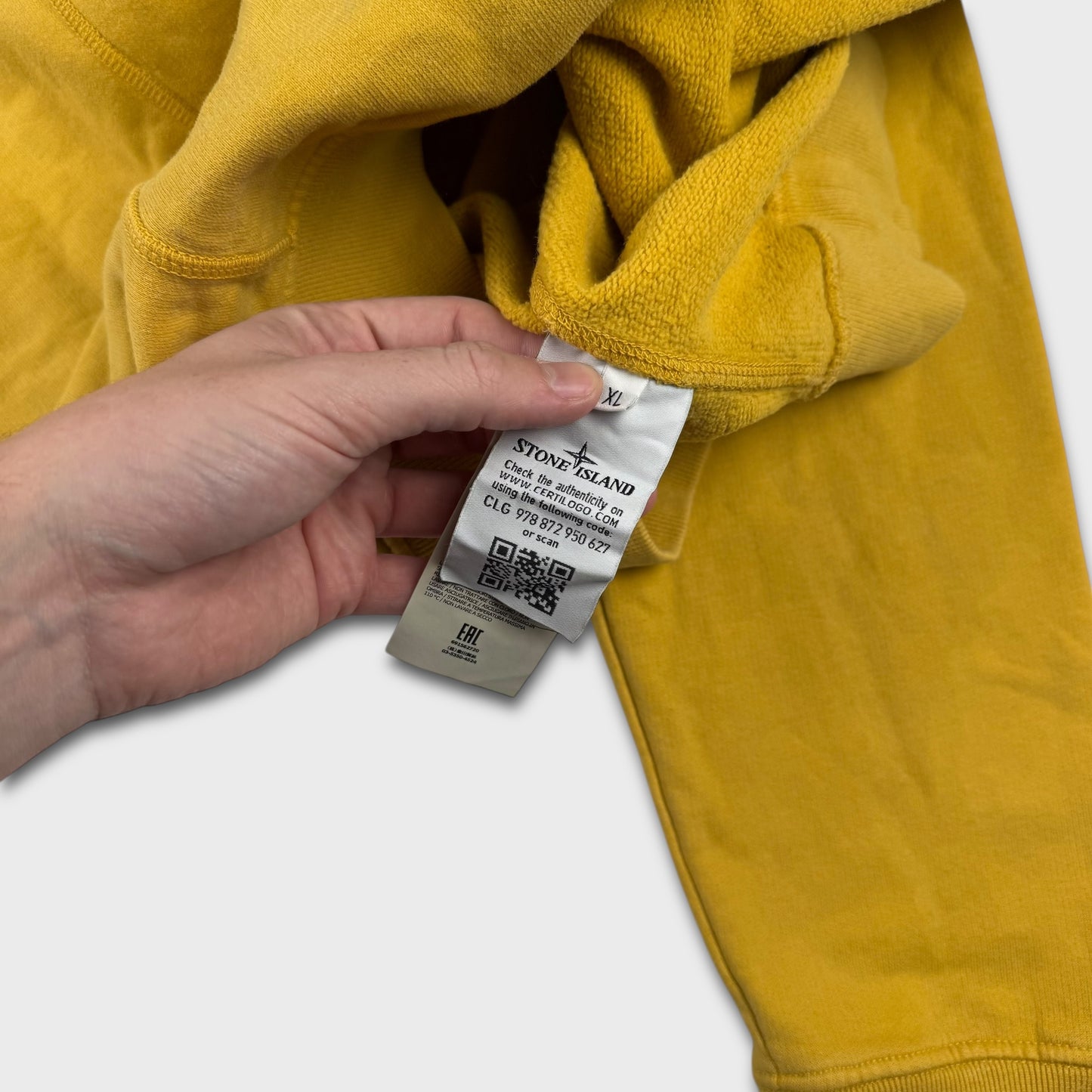 Stone Island Yellow Crewneck Sweatshirt XL