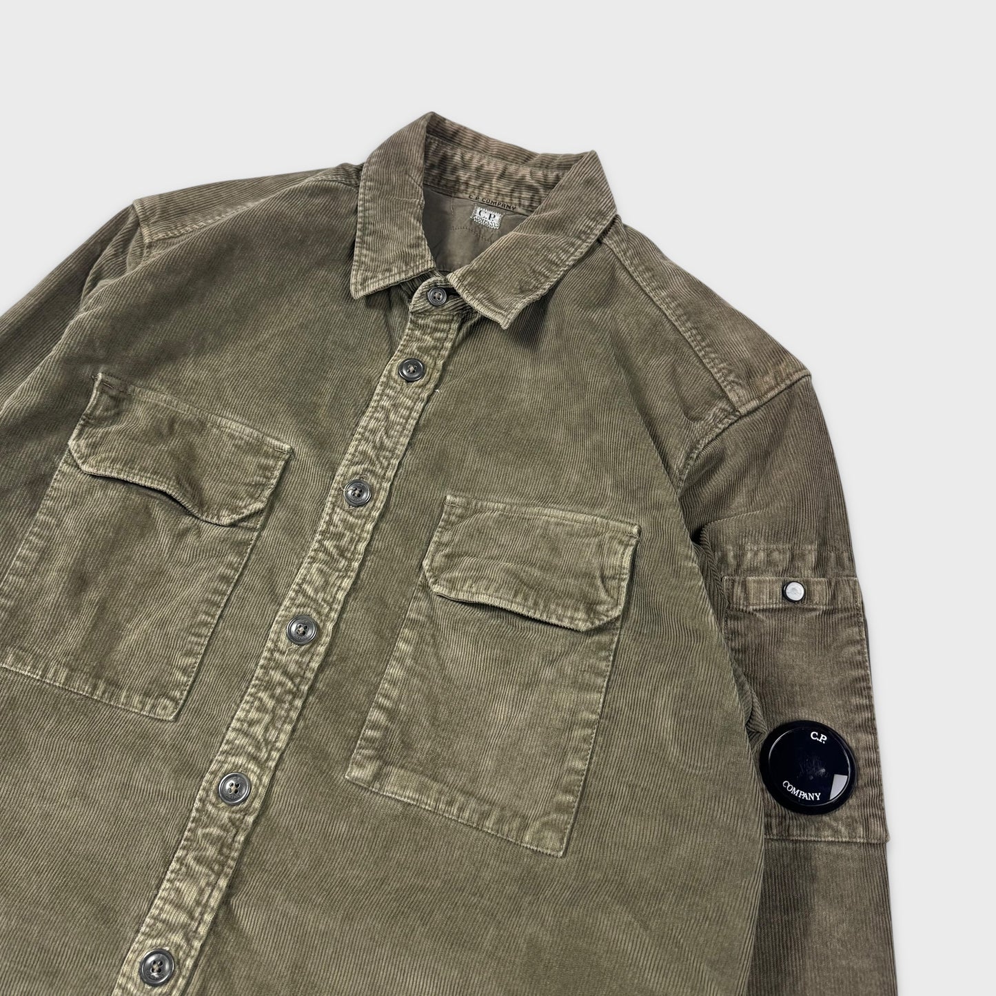 CP Company Olive Green Corduroy Shirt S