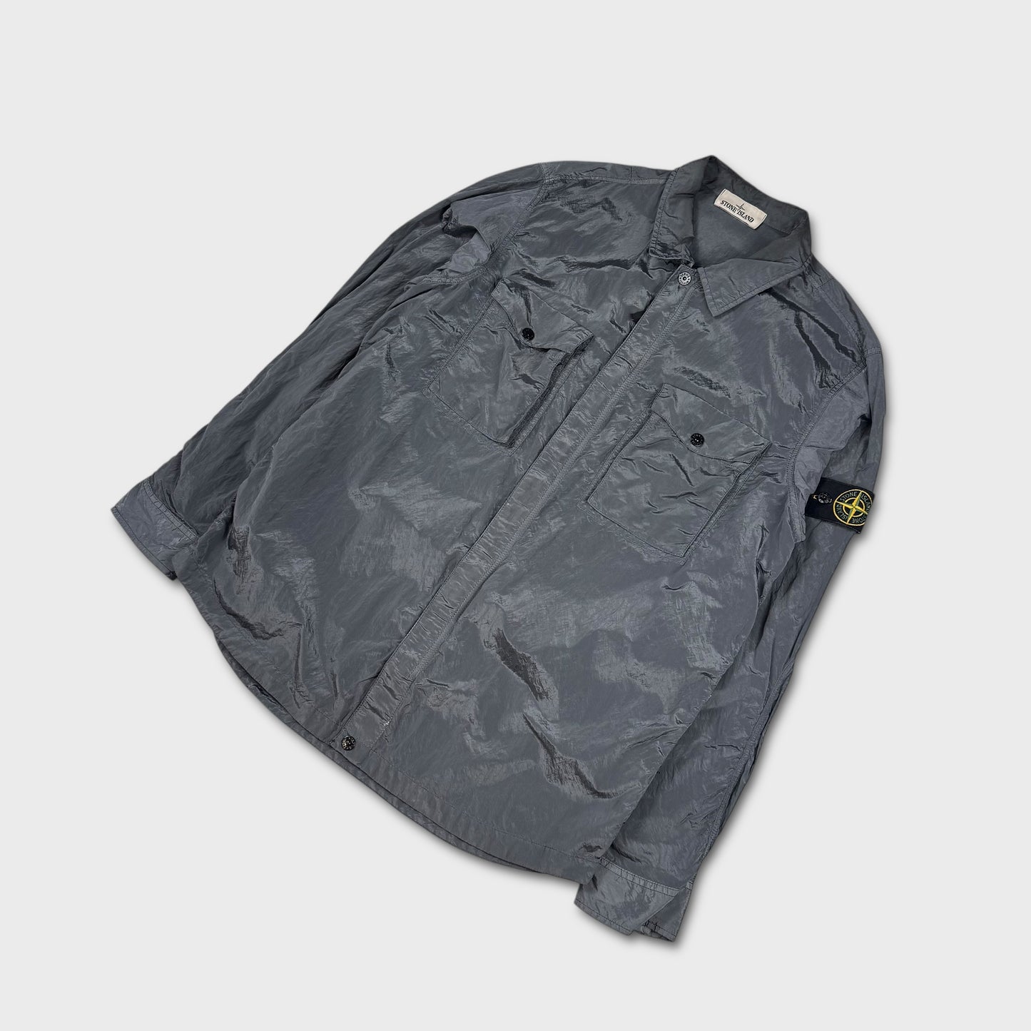 Stone Island Charcoal Nylon Metal Overshirt XXL