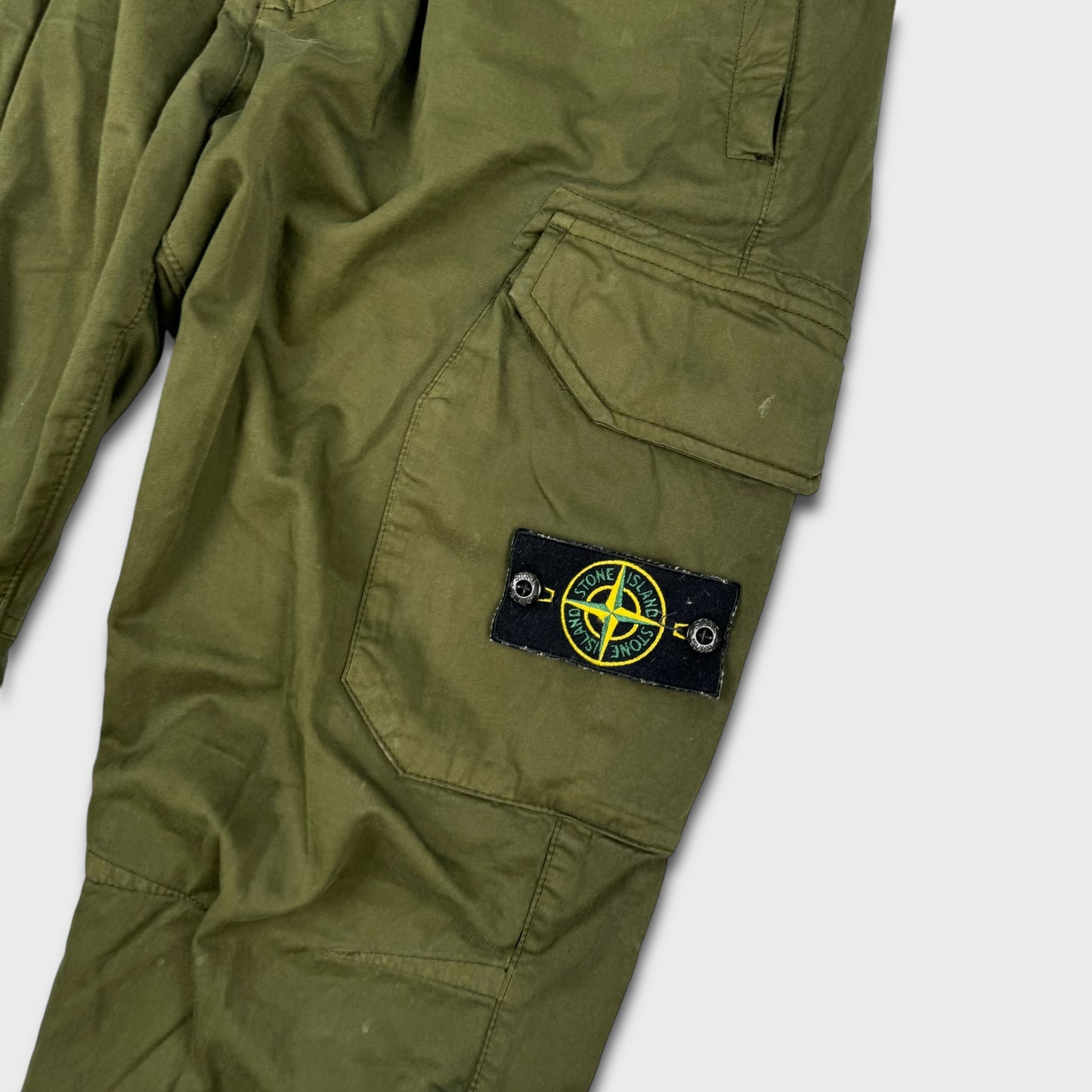 Stone Island Green RE-T Cargo Pants W32