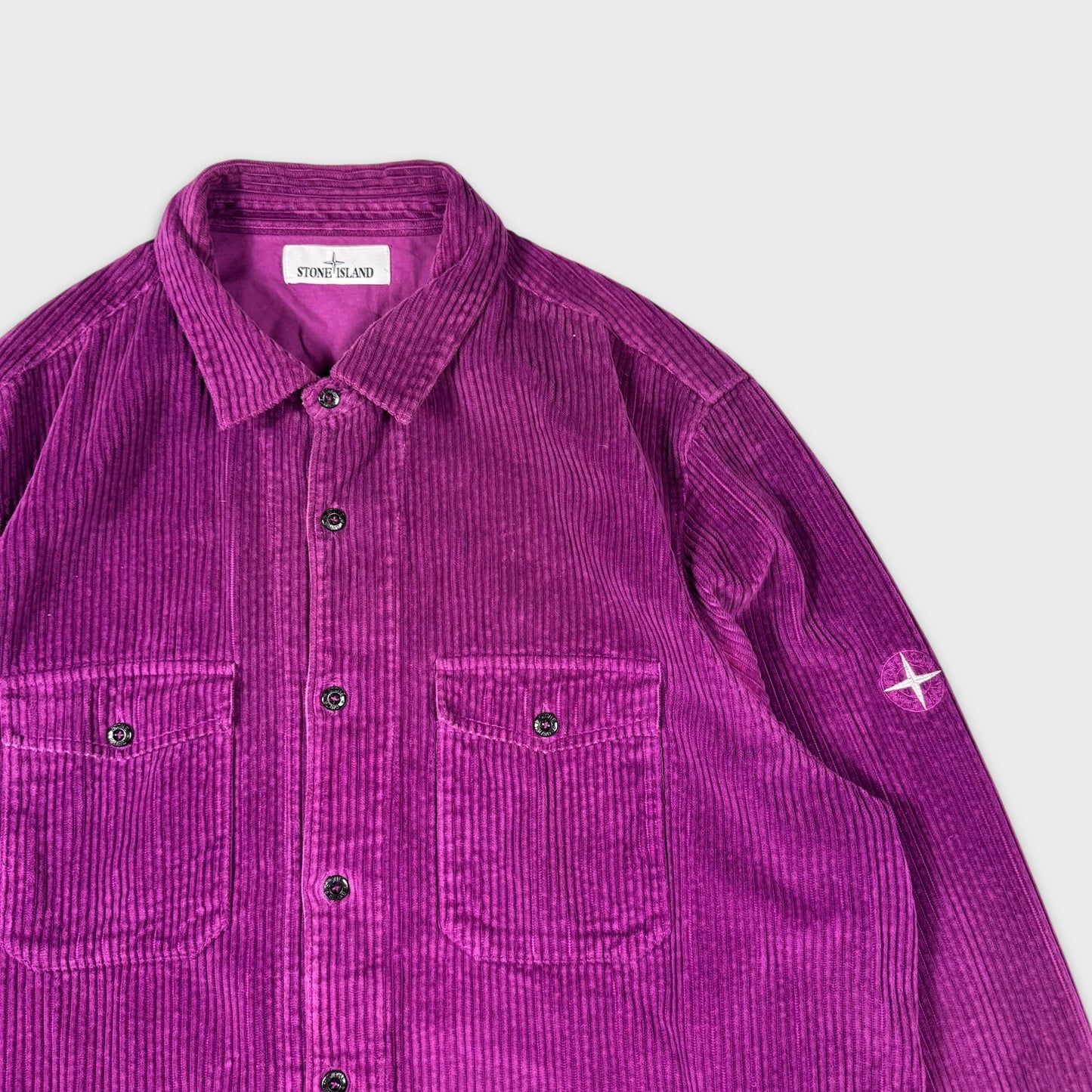 Stone Island Purple Corduroy Overshirt 3XL