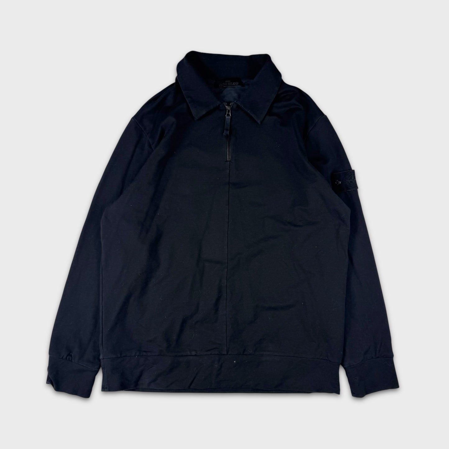Stone Island Black Ghost Quarter Zip Sweatshirt L