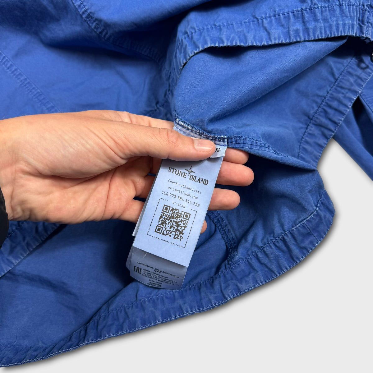 Stone Island Royal Blue Full Zip Overshirt XL