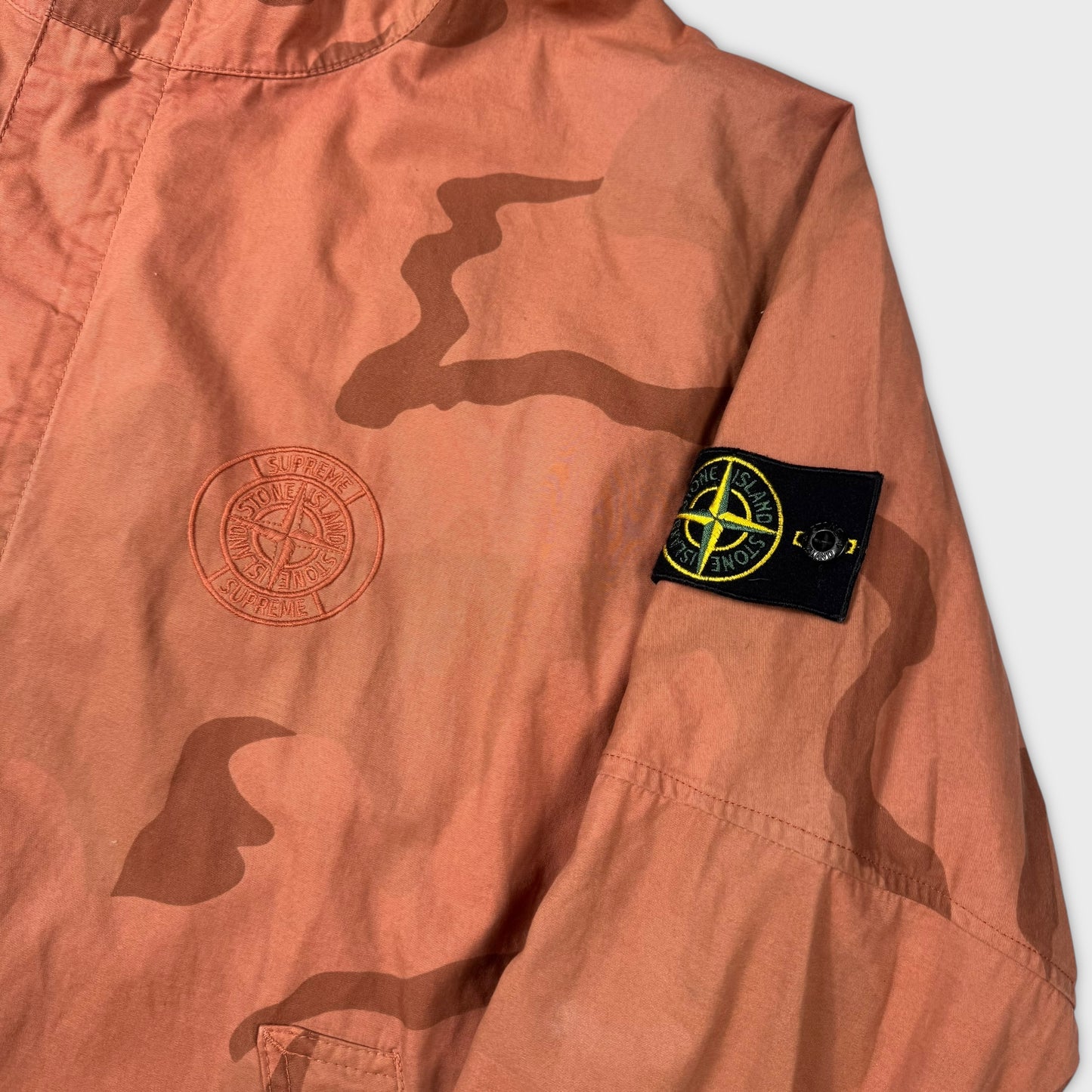 Stone Island x Supreme Brushed 2C Camo Riot Mask Jacket S