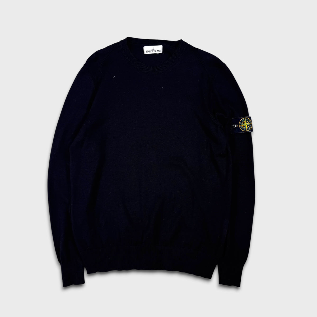 Stone Island Black Knit Crewneck L