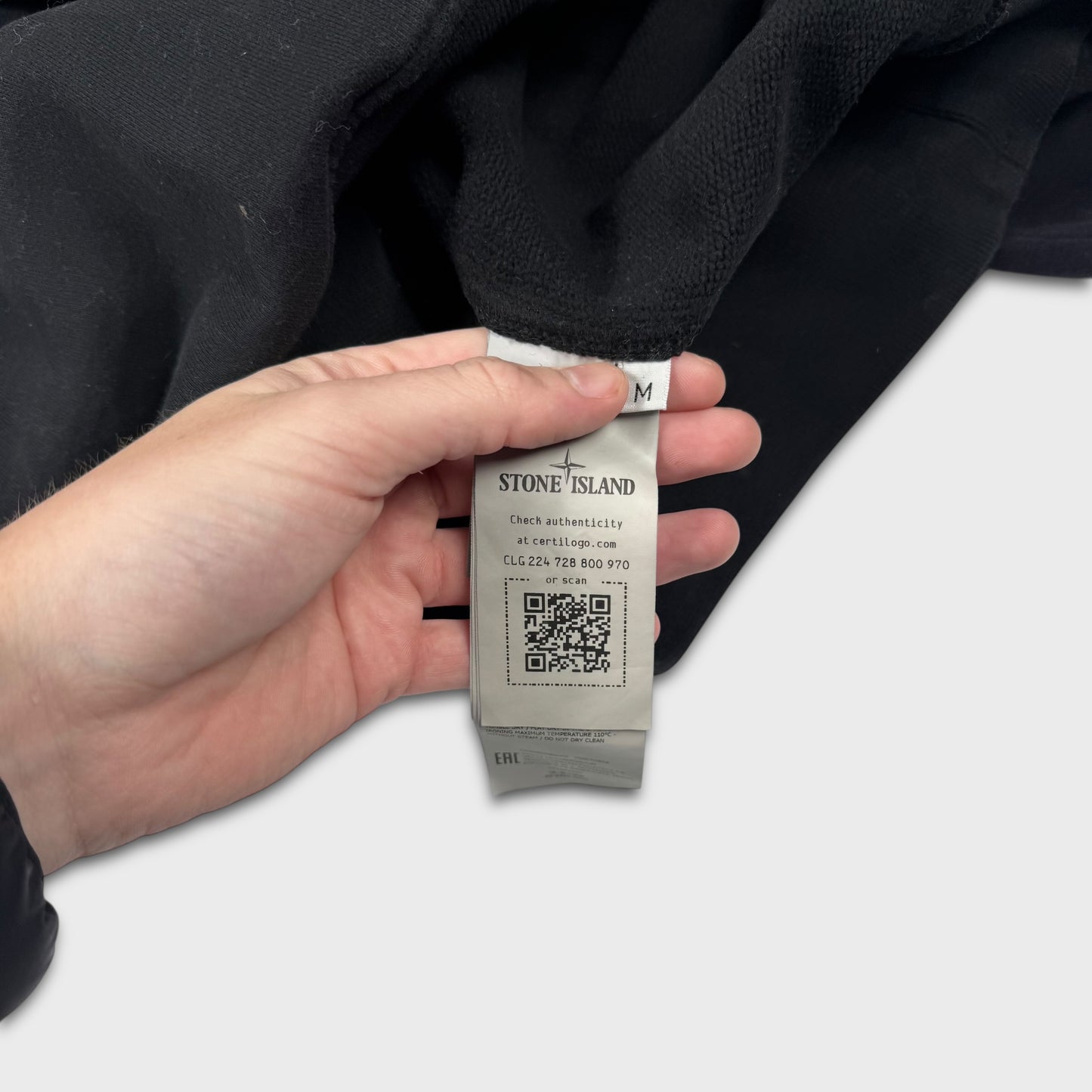 Stone Island Black Crewneck Sweatshirt M