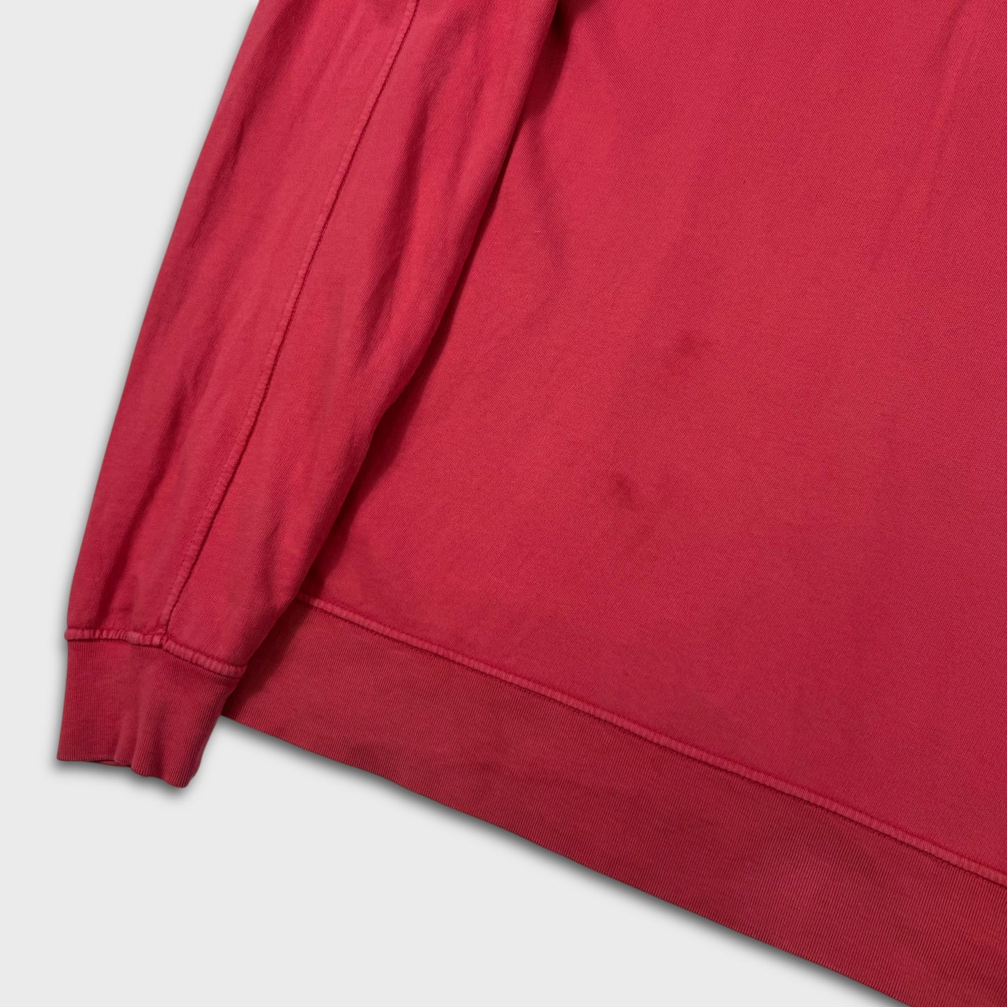 CP Company Red Lens Quarter Zip Sweatshirt L