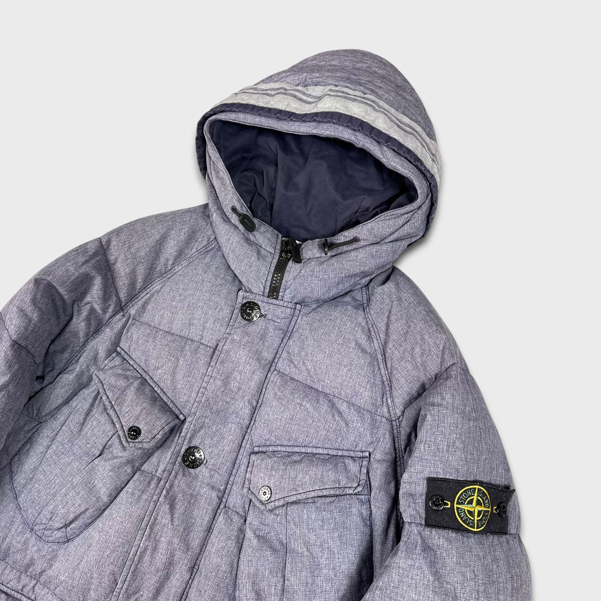 Stone Island Mixed Fibre Watro Tela Down Parka Jacket L
