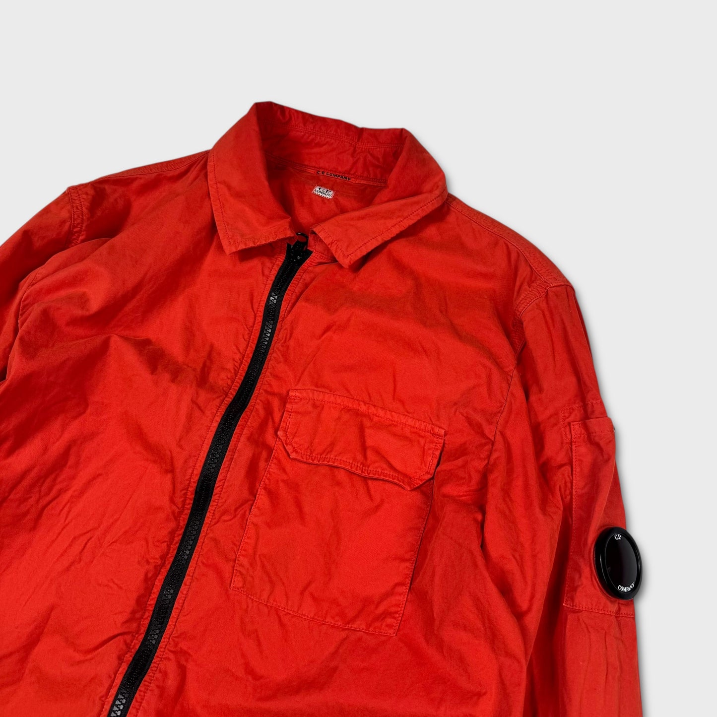 CP Company Red Full Zip Overshirt M