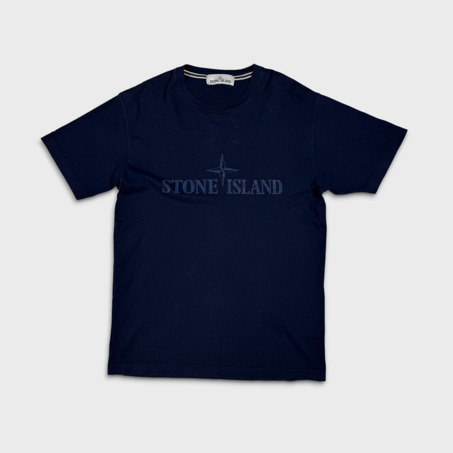 Stone Island Navy Spellout T-Shirt S