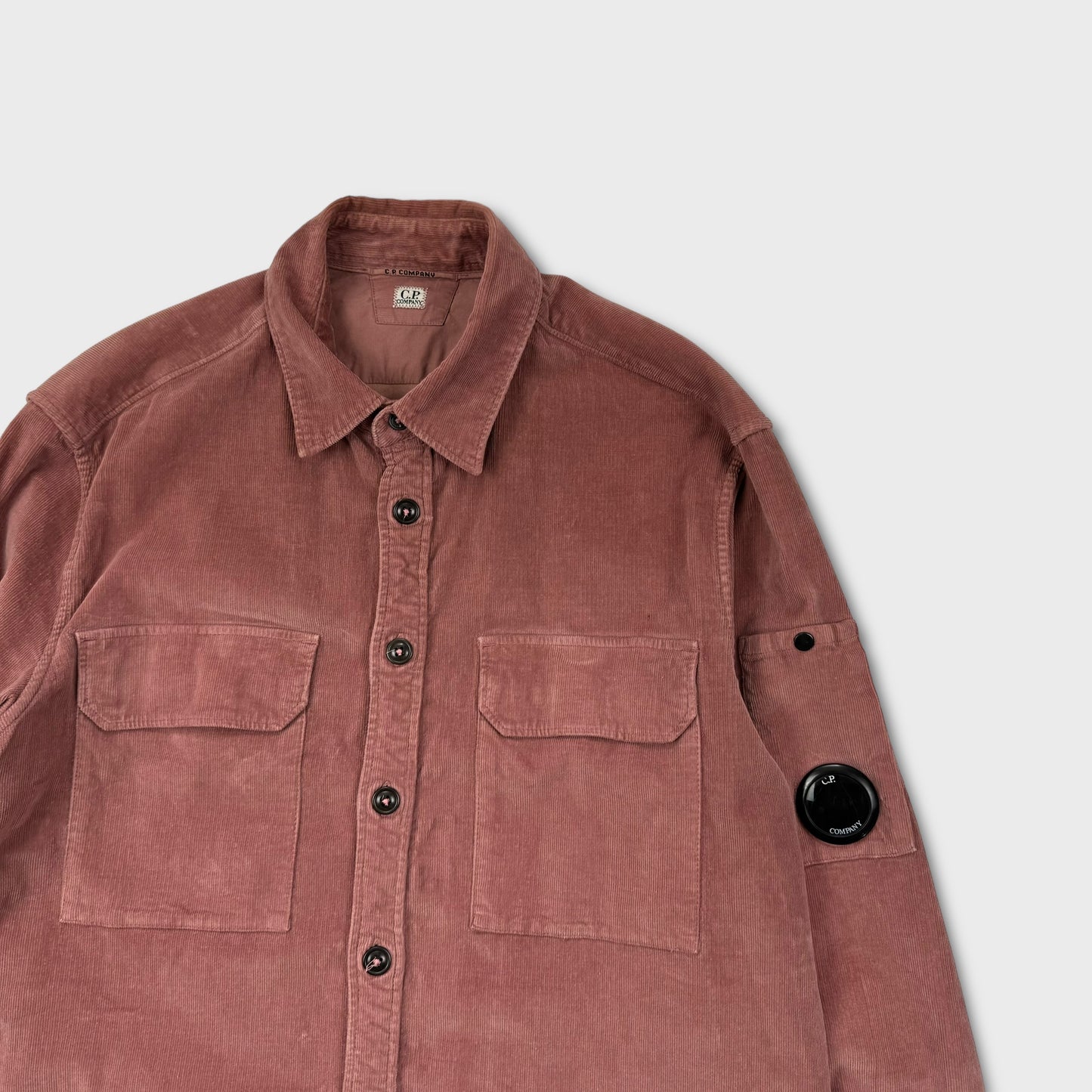 CP Company Pink Cotton Corduroy Overshirt M