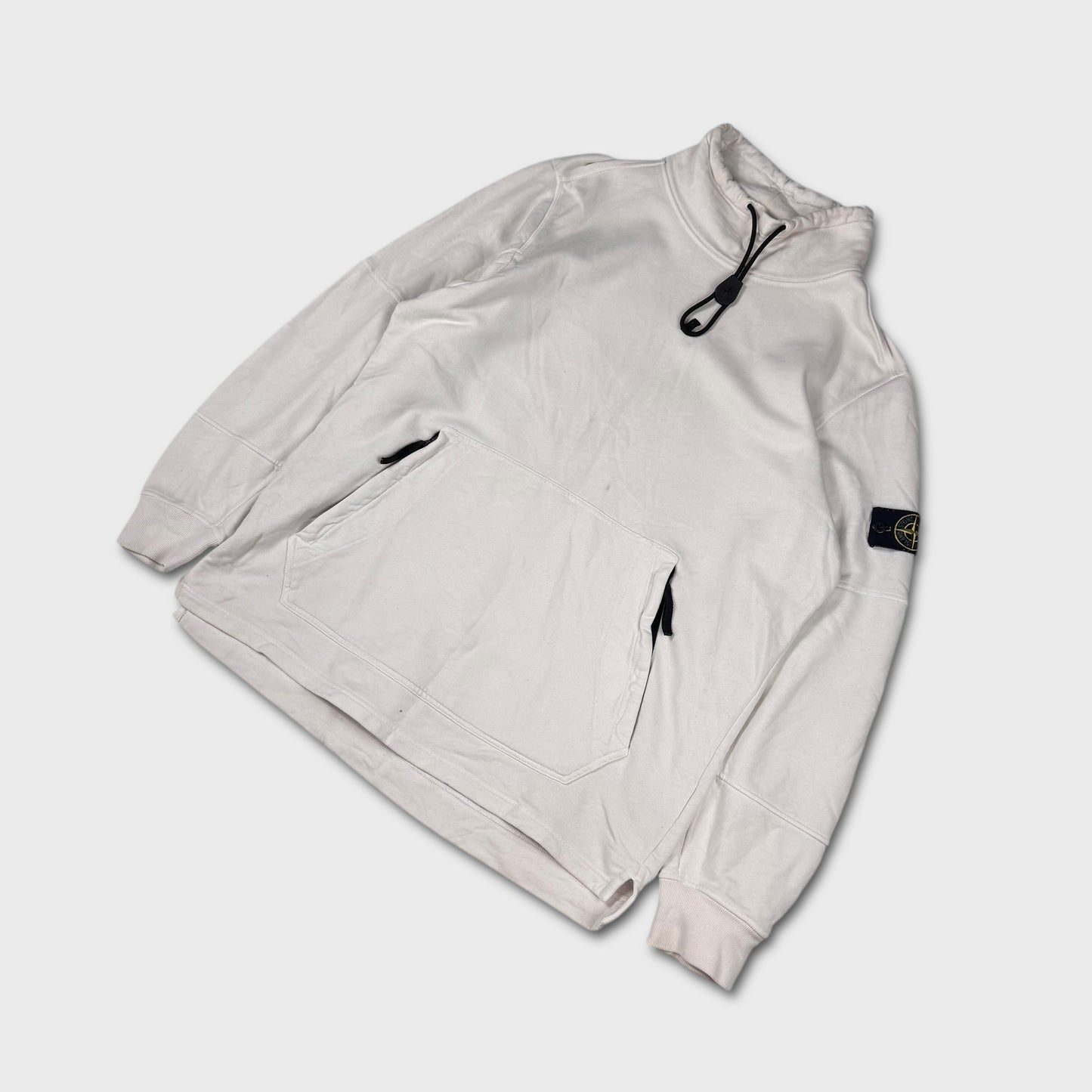 Stone Island White Pullover Cotton Smock Sweatshirt XXL