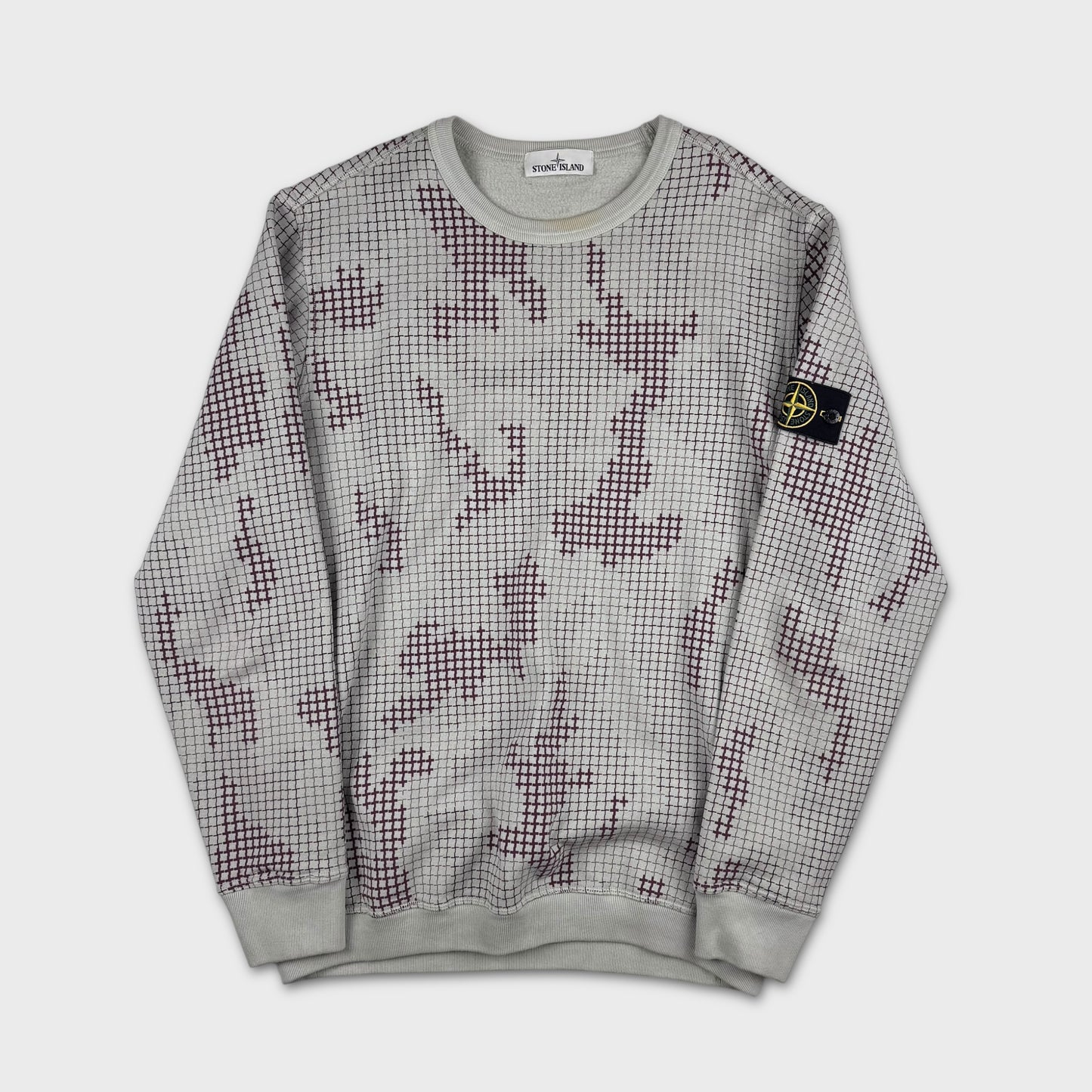 Stone Island Grid Camo Crewneck XL