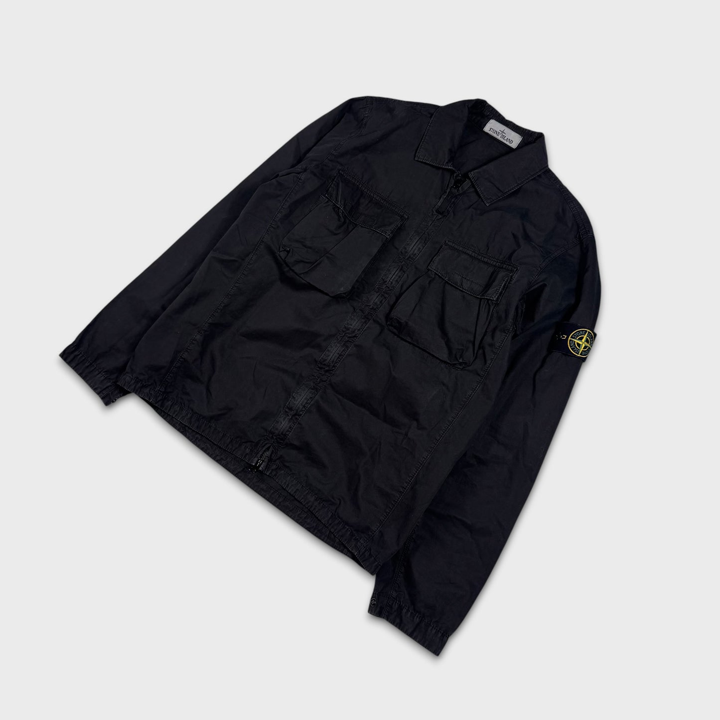 Stone Island Black Cotton Overshirt M